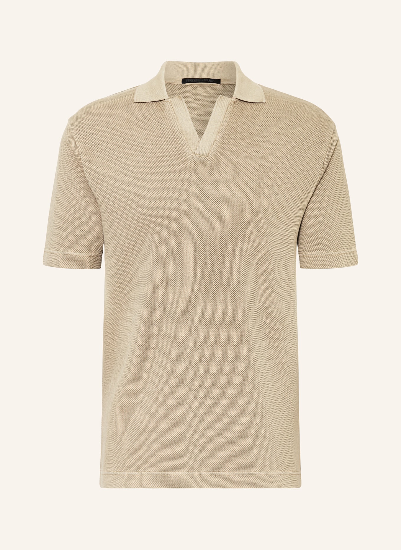 DRYKORN Piqué polo shirt BENEDICKT, Color: LIGHT BROWN (Image 1)