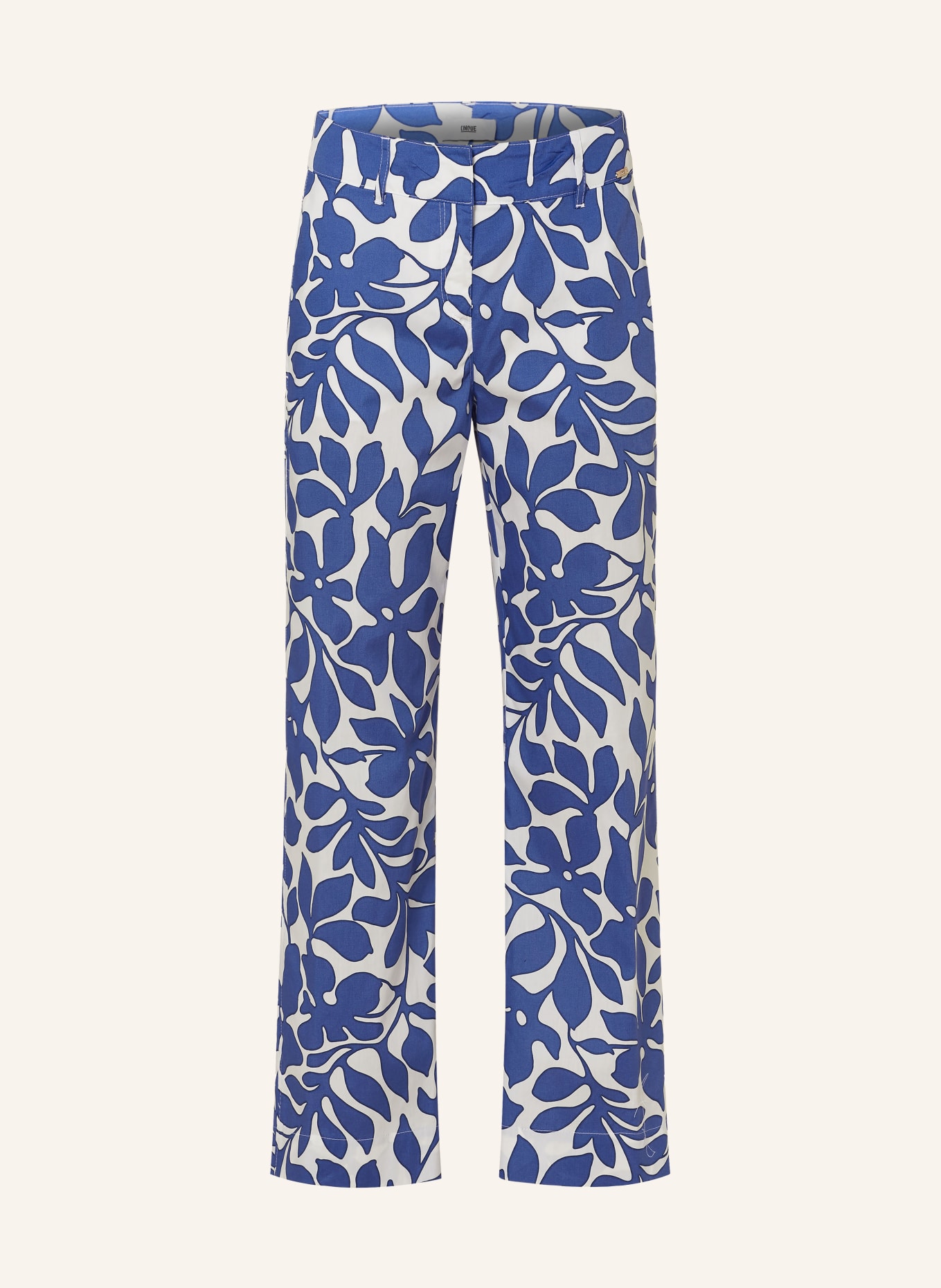 CINQUE 7/8 wide leg trousers, Color: WHITE/ BLUE (Image 1)
