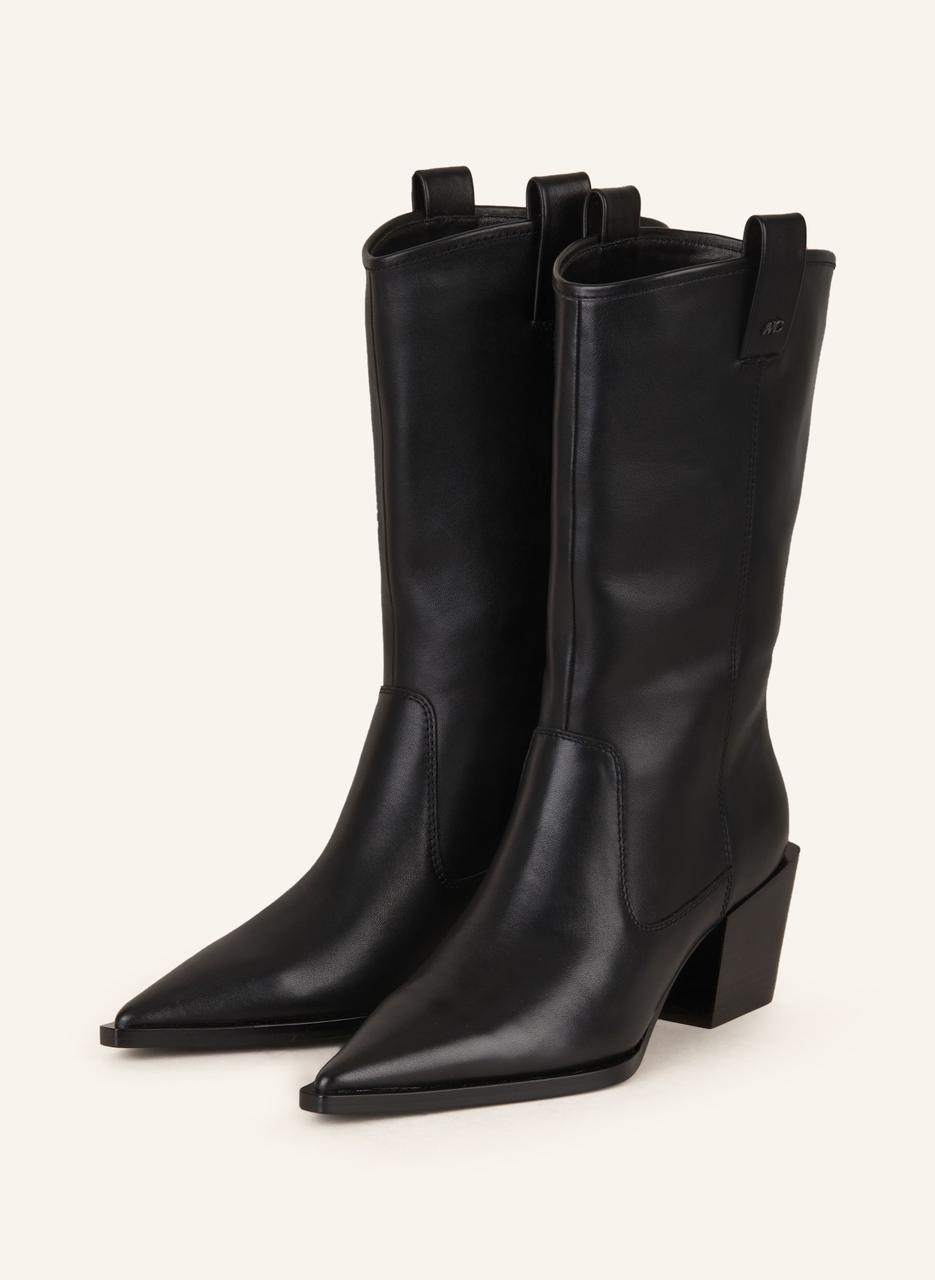 Black heeled cowboy boots store