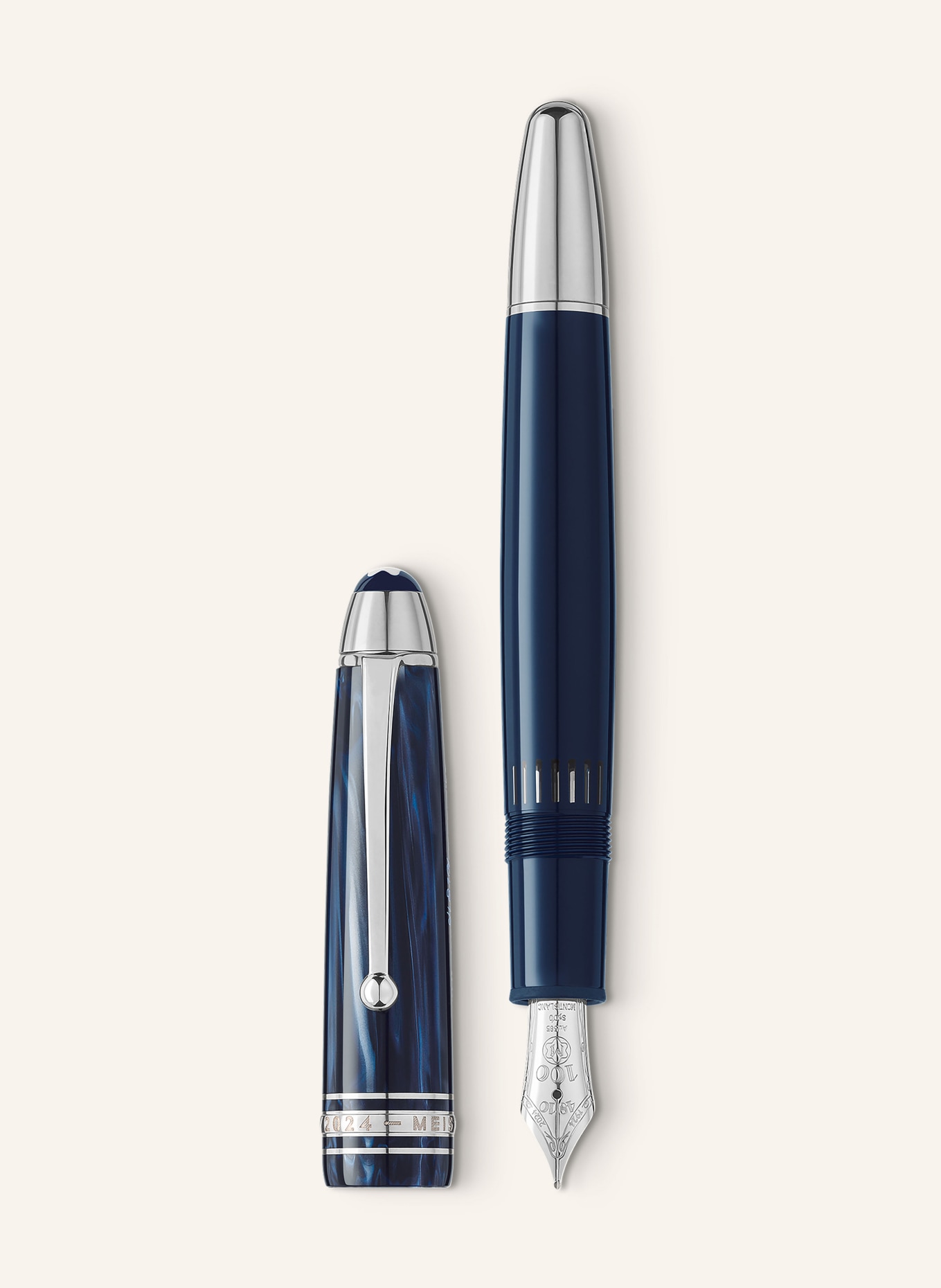 MONTBLANC Fountain pen MEISTERSTÜCK THE ORIGIN COLLECTION LE GRAND: DARK BLUE