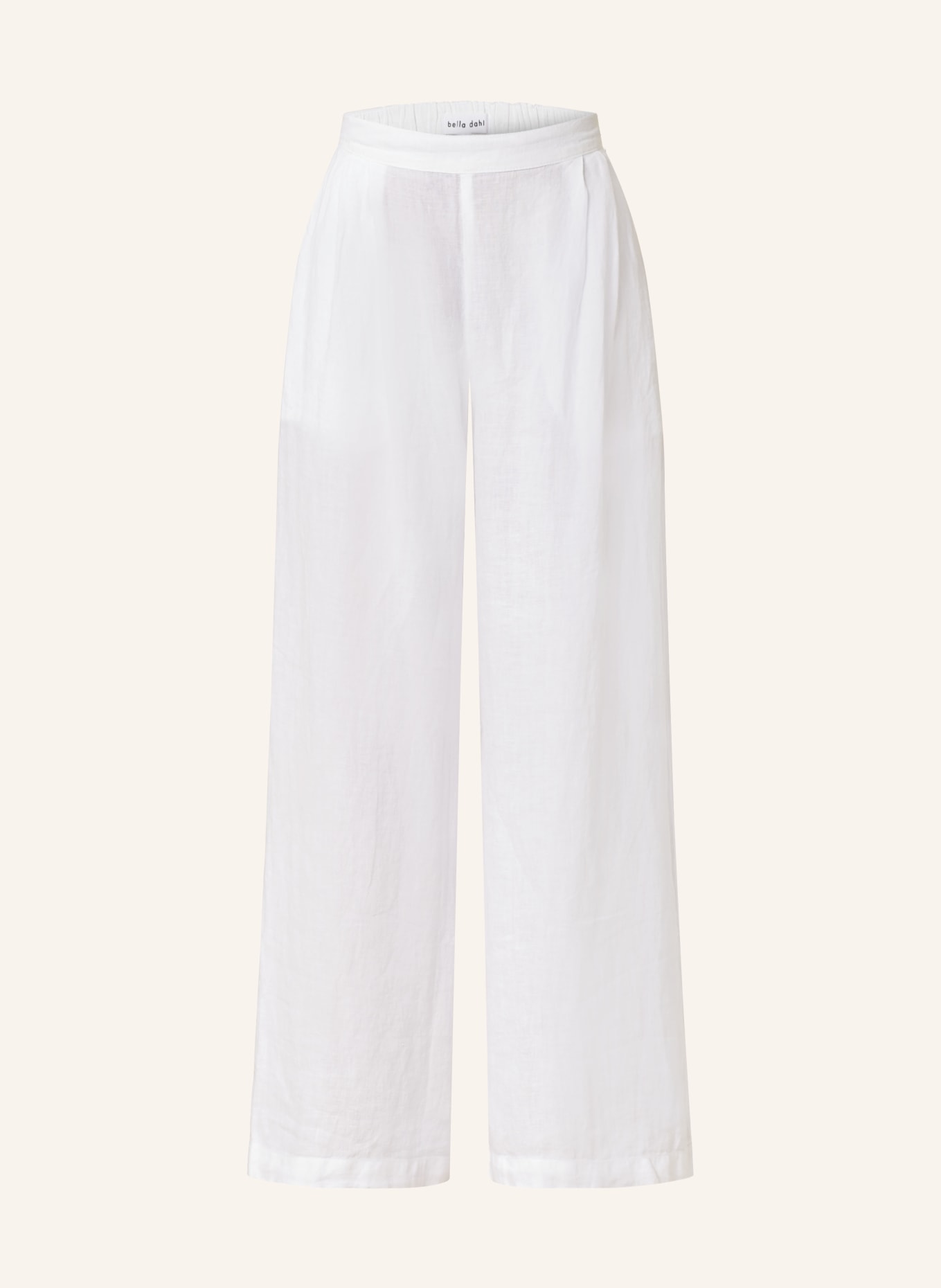 bella dahl Wide leg trousers made of linen, Color: WHITE (Image 1)