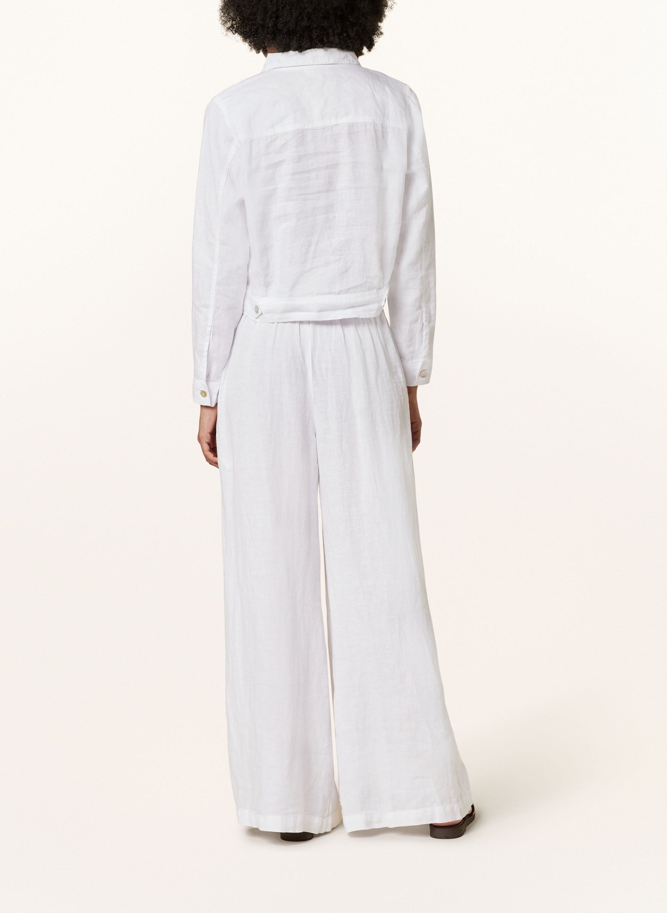 bella dahl Wide leg trousers made of linen, Color: WHITE (Image 3)