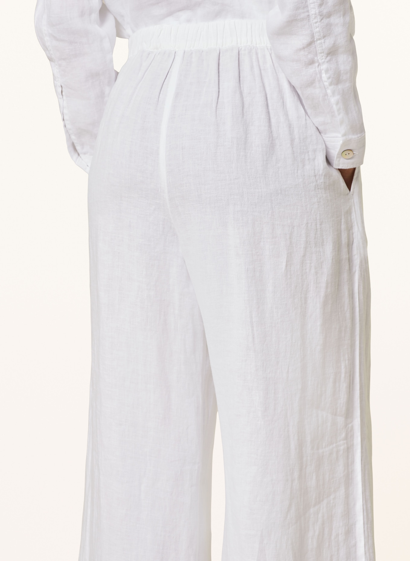 bella dahl Wide leg trousers made of linen, Color: WHITE (Image 5)