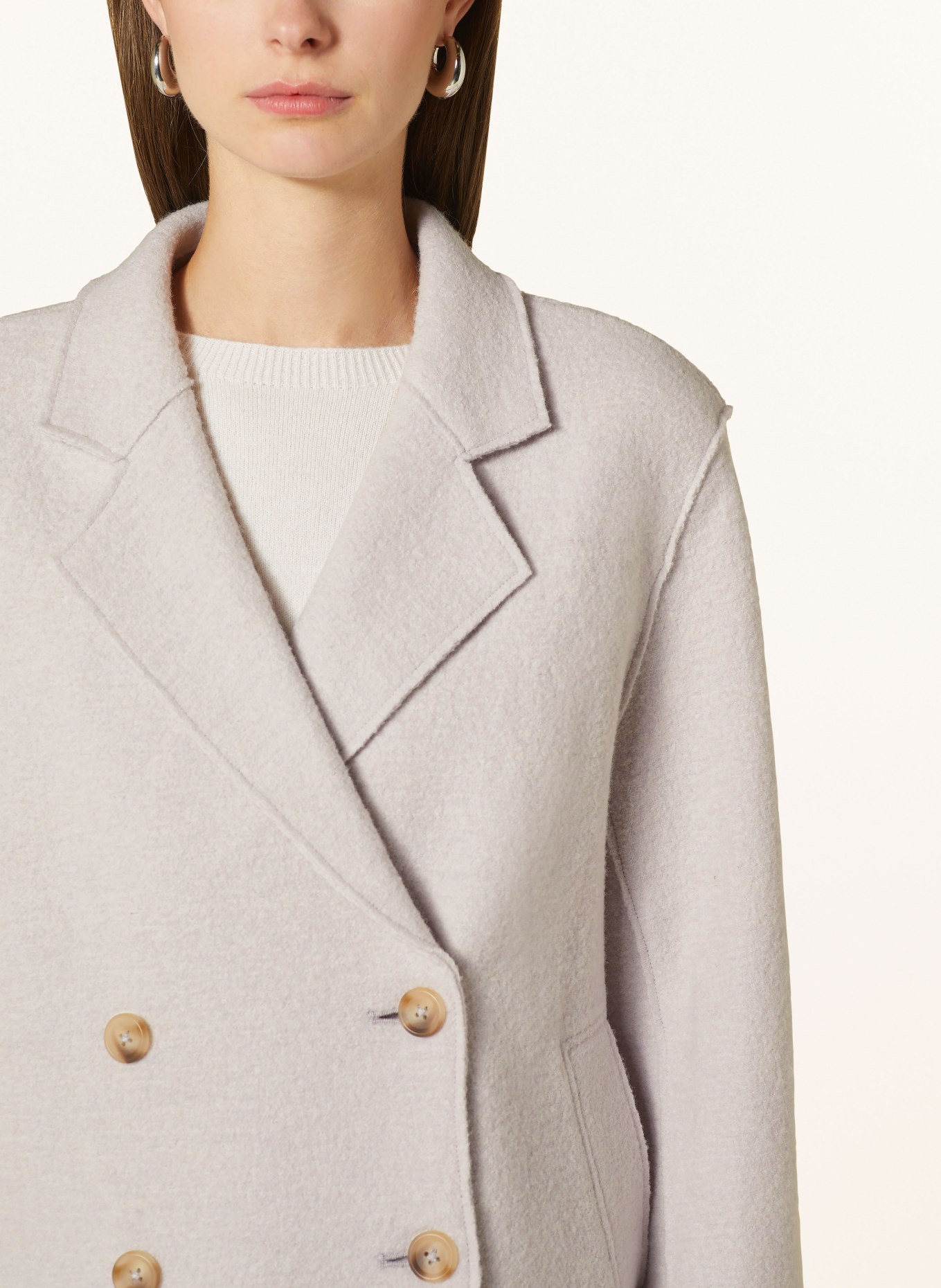 darling harbour Pea coat: ECRU