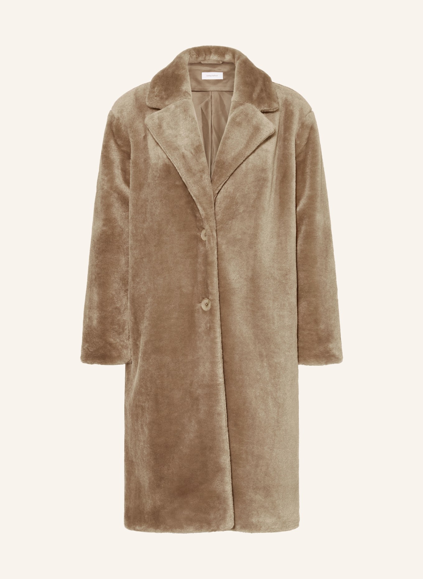 darling harbour Kunstfell-Mantel: TAUPE