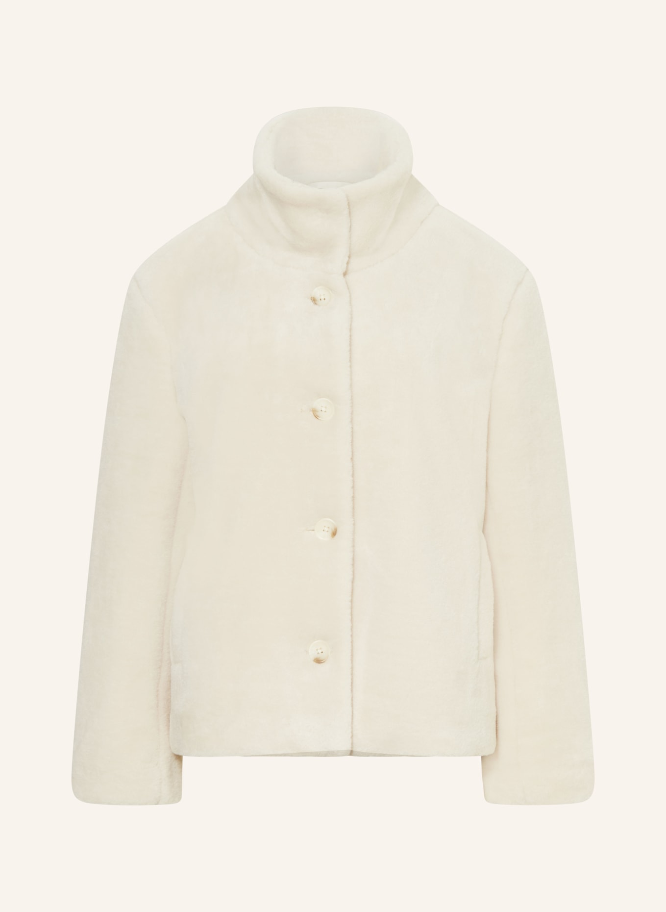 darling harbour Faux fur jacket, Color: CREAM (Image 1)