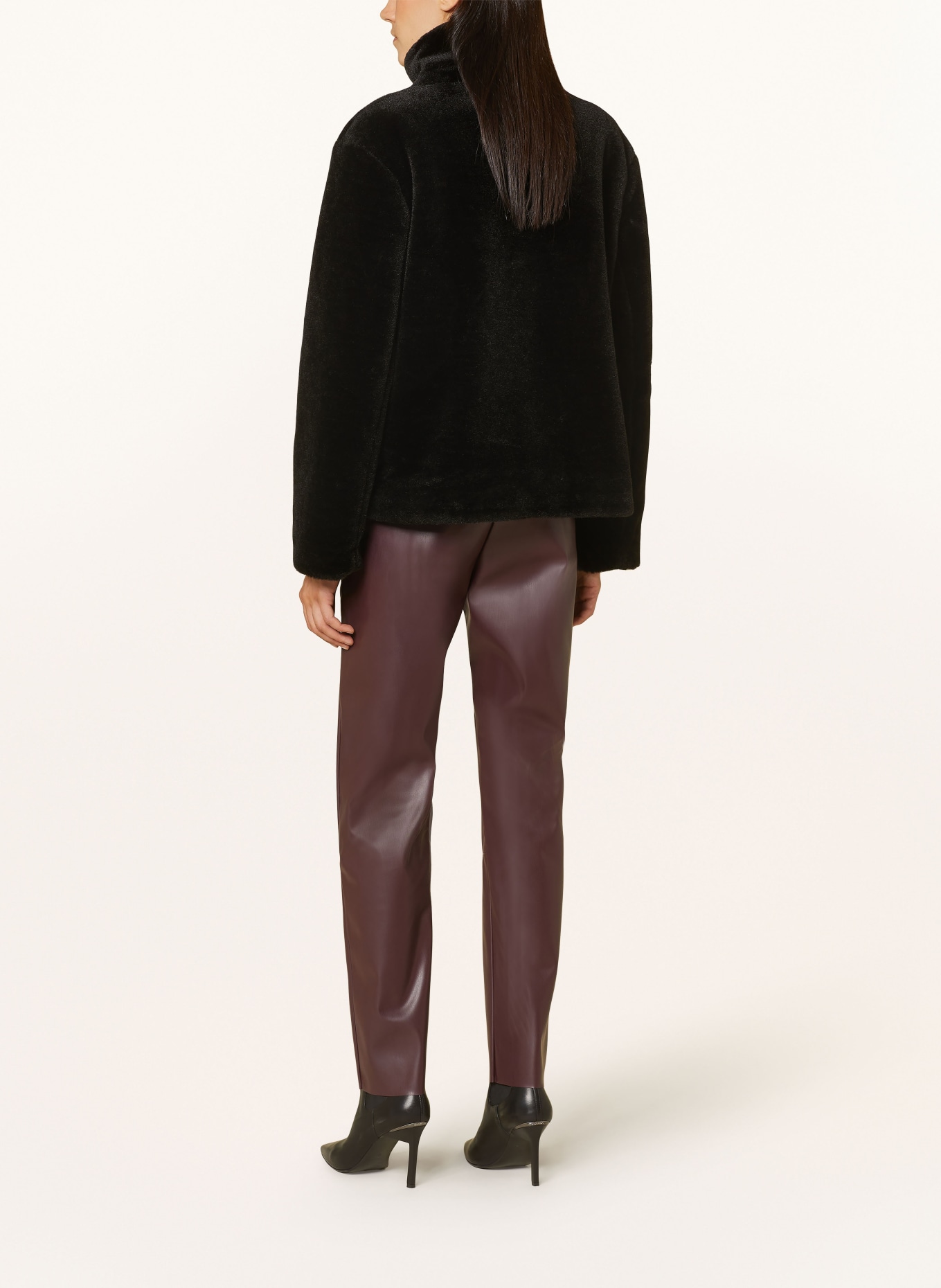 darling harbour Kunstfell-Jacke: SCHWARZ