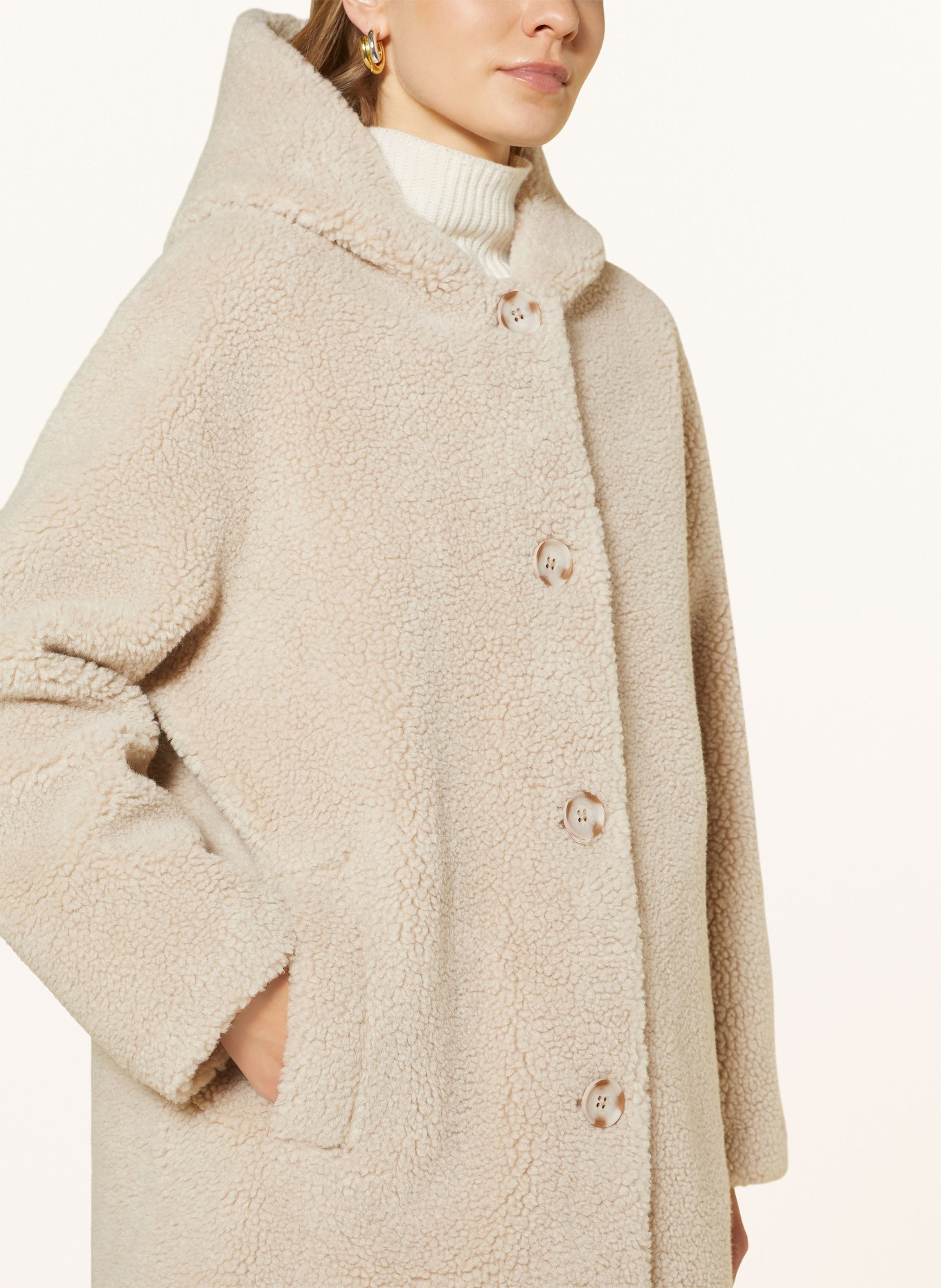darling harbour Teddy coat: CREAM