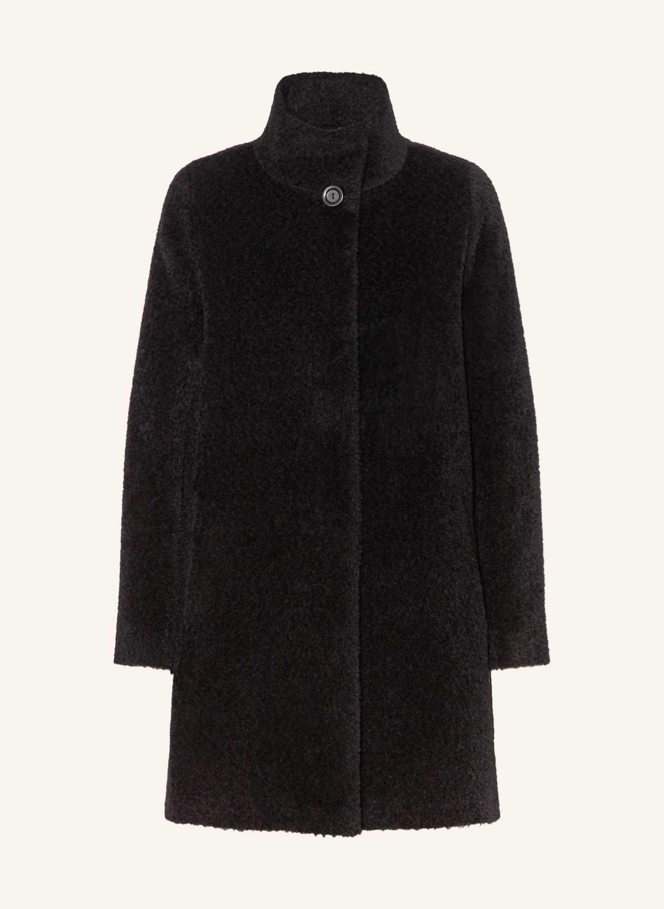 ICONS CINZIA ROCCA Coat with alpaca in black