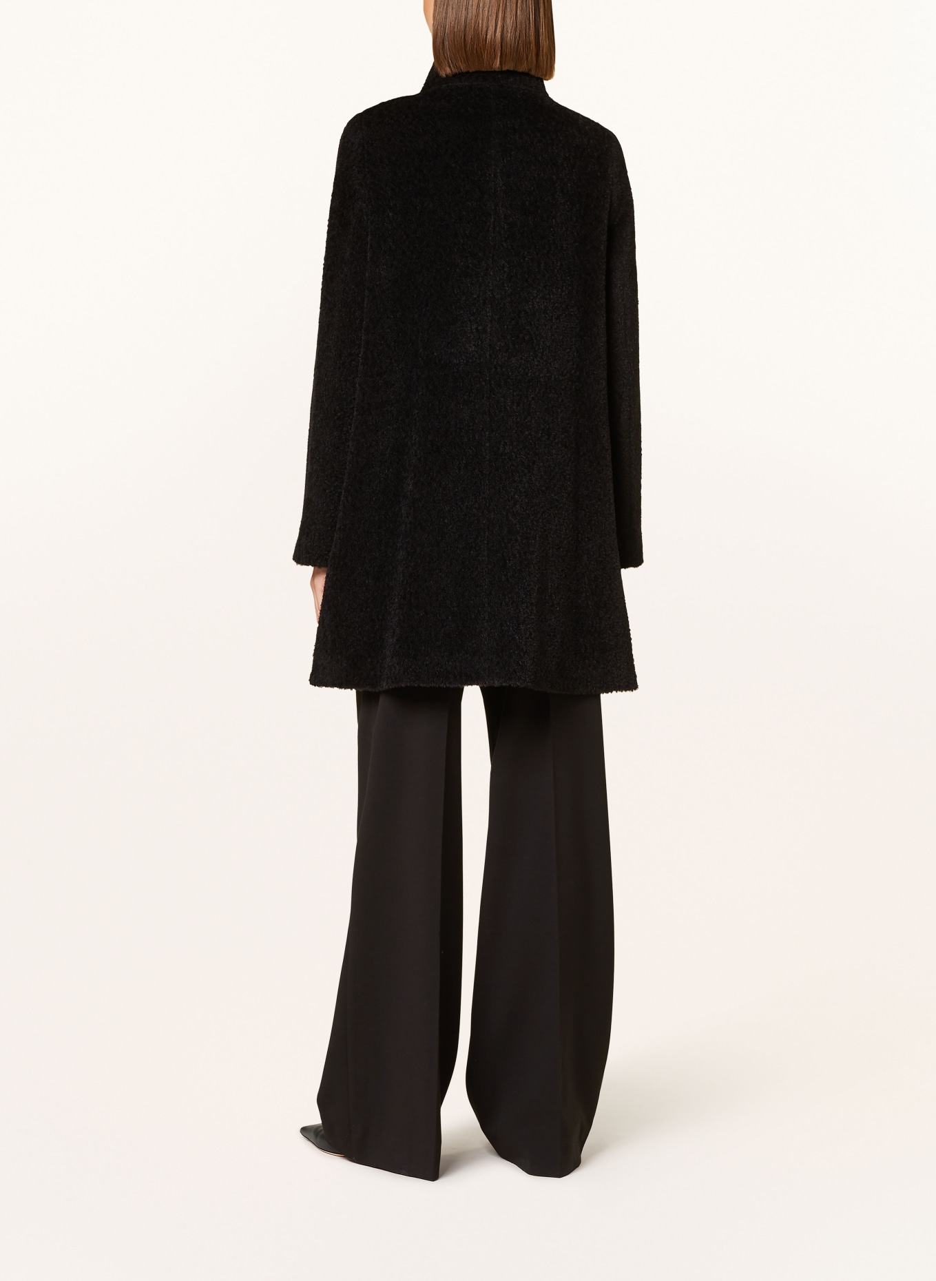 Black alpaca coat discount
