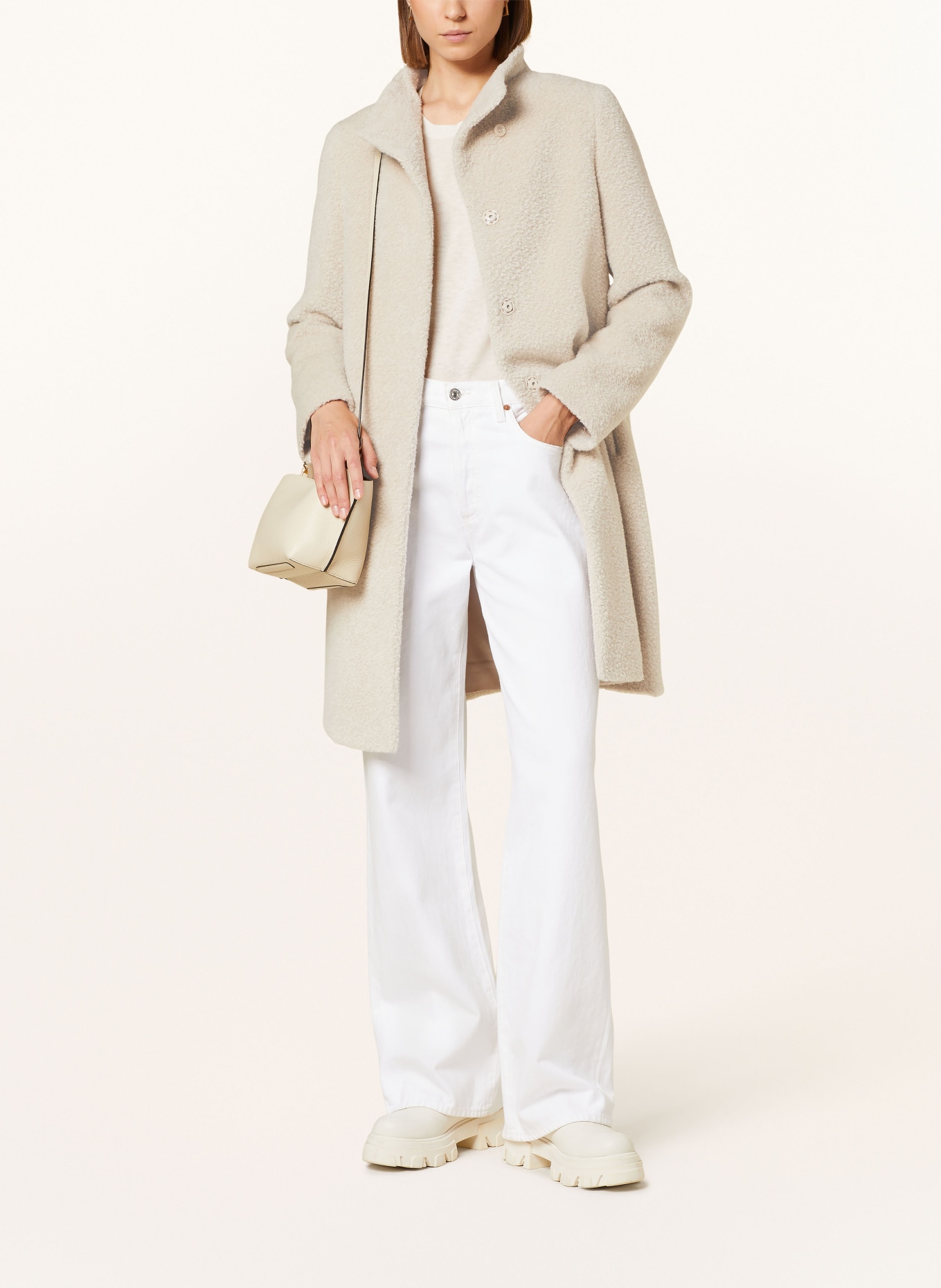 ICONS CINZIA ROCCA Wool coat with alpaca