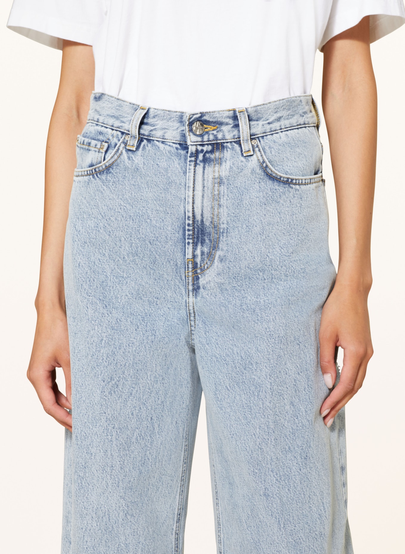 TOTEME Straight Jeans: 184 COOL BLUE