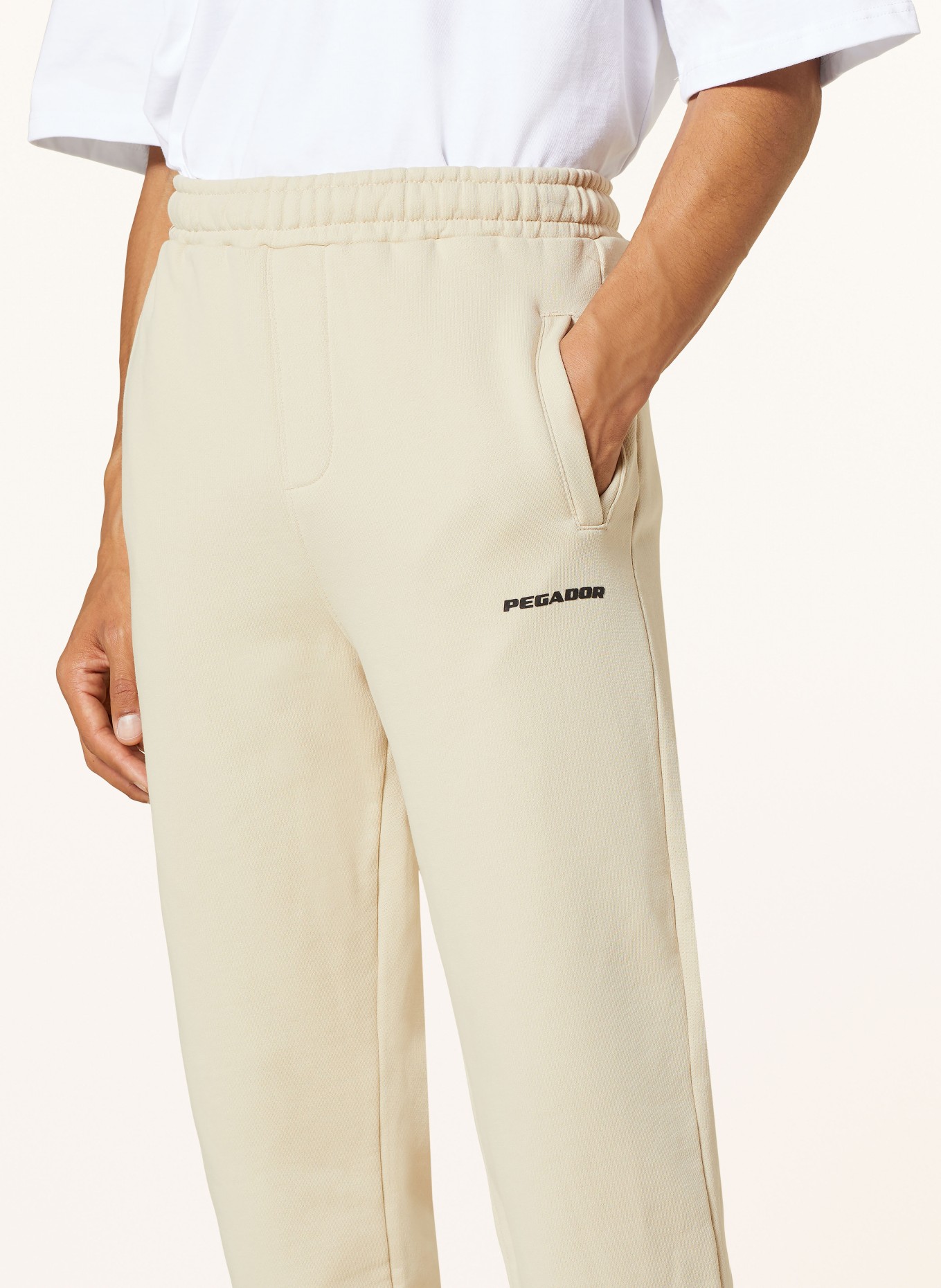 PEGADOR Sweatpants, Color: CREAM (Image 5)