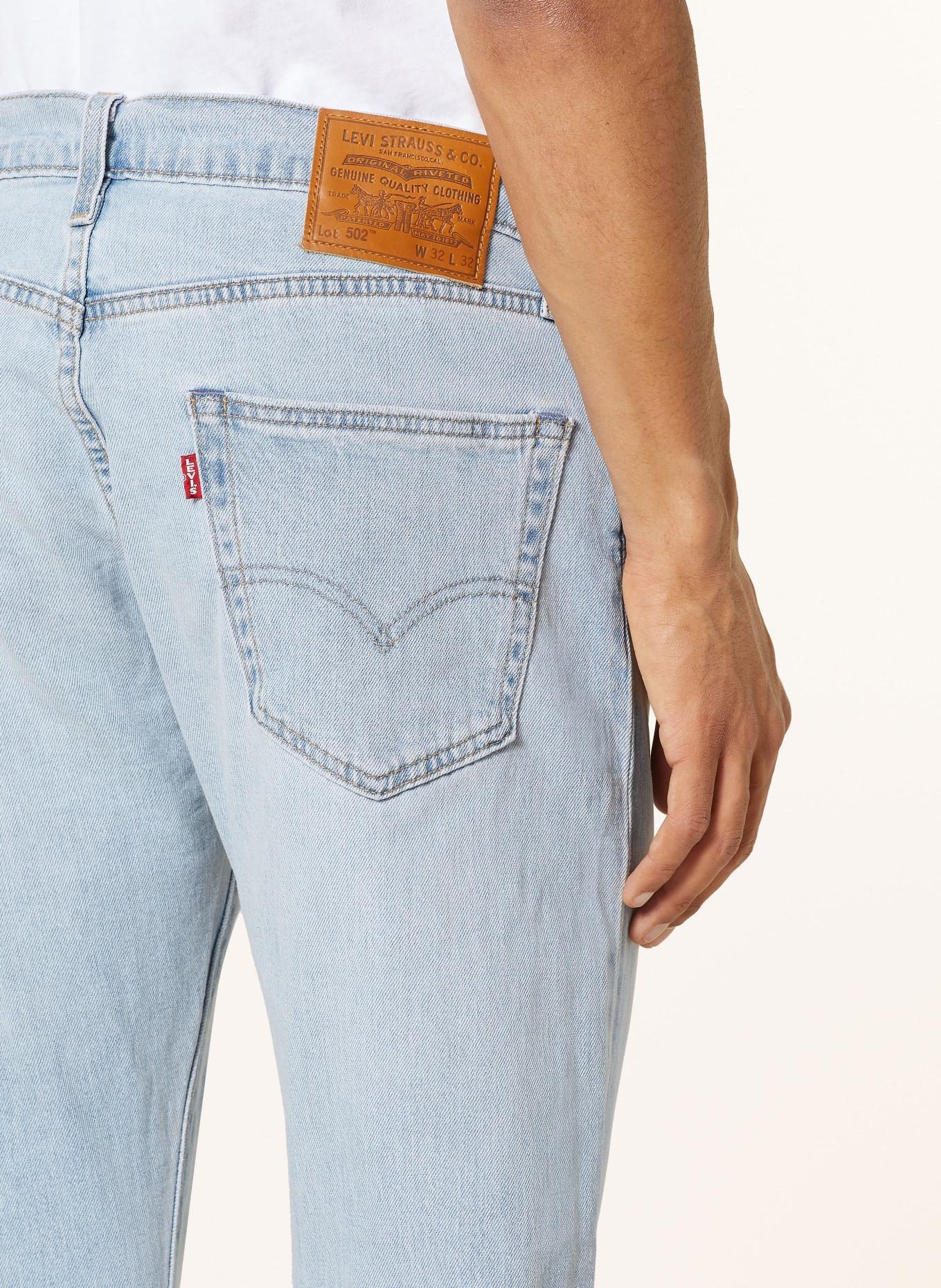 Levi's® Jeans 502 tapered fit, Color: 55 Light Indigo - Worn In (Image 6)