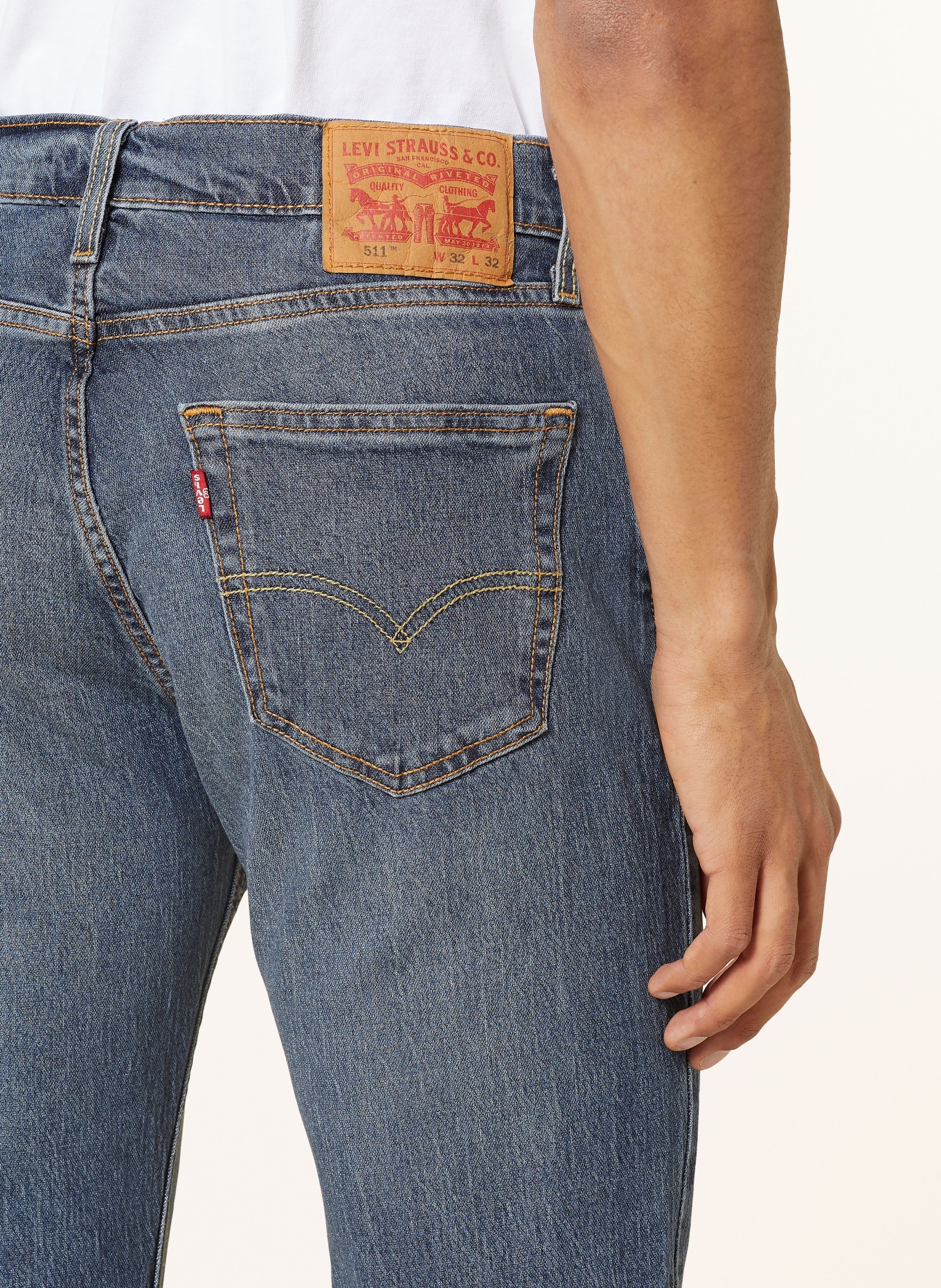 Levi's® Jeans 511 slim fit, Color: 83 Dark Indigo - Worn In (Image 6)