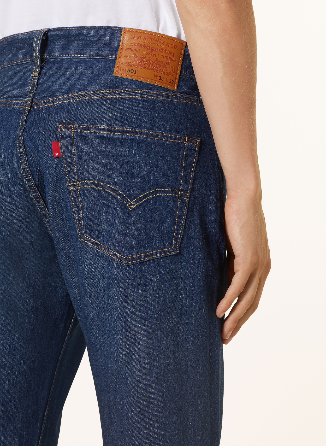 Levi's® Jeans 501 Regular Fit, Color: 02 Dark Indigo - Worn In (Image 6)