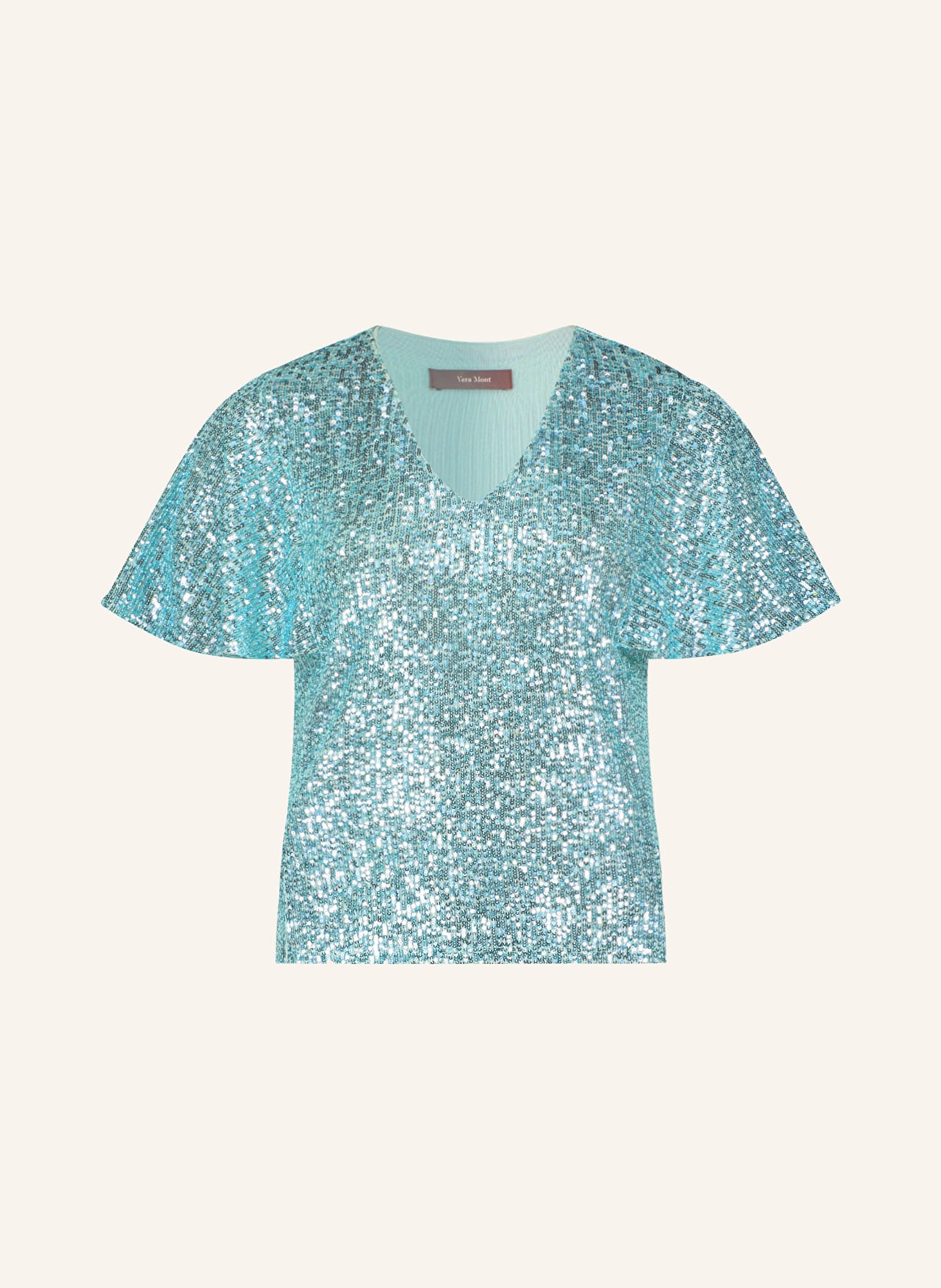 Vera Mont Shirt blouse with sequins, Color: MINT (Image 1)