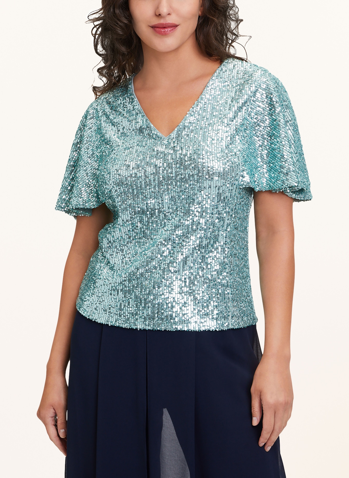 Vera Mont Shirt blouse with sequins, Color: MINT (Image 4)