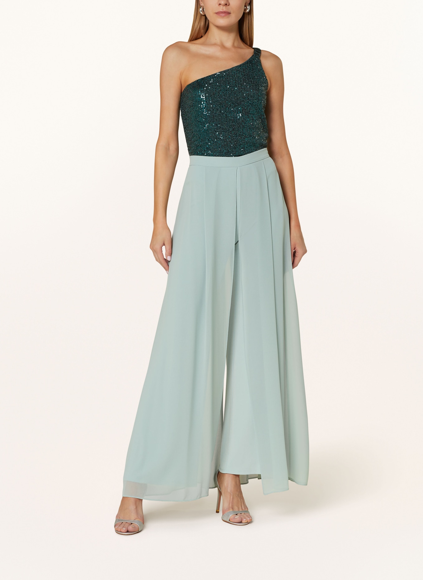 Vera Mont Wide leg trousers made of jersey, Color: MINT (Image 2)