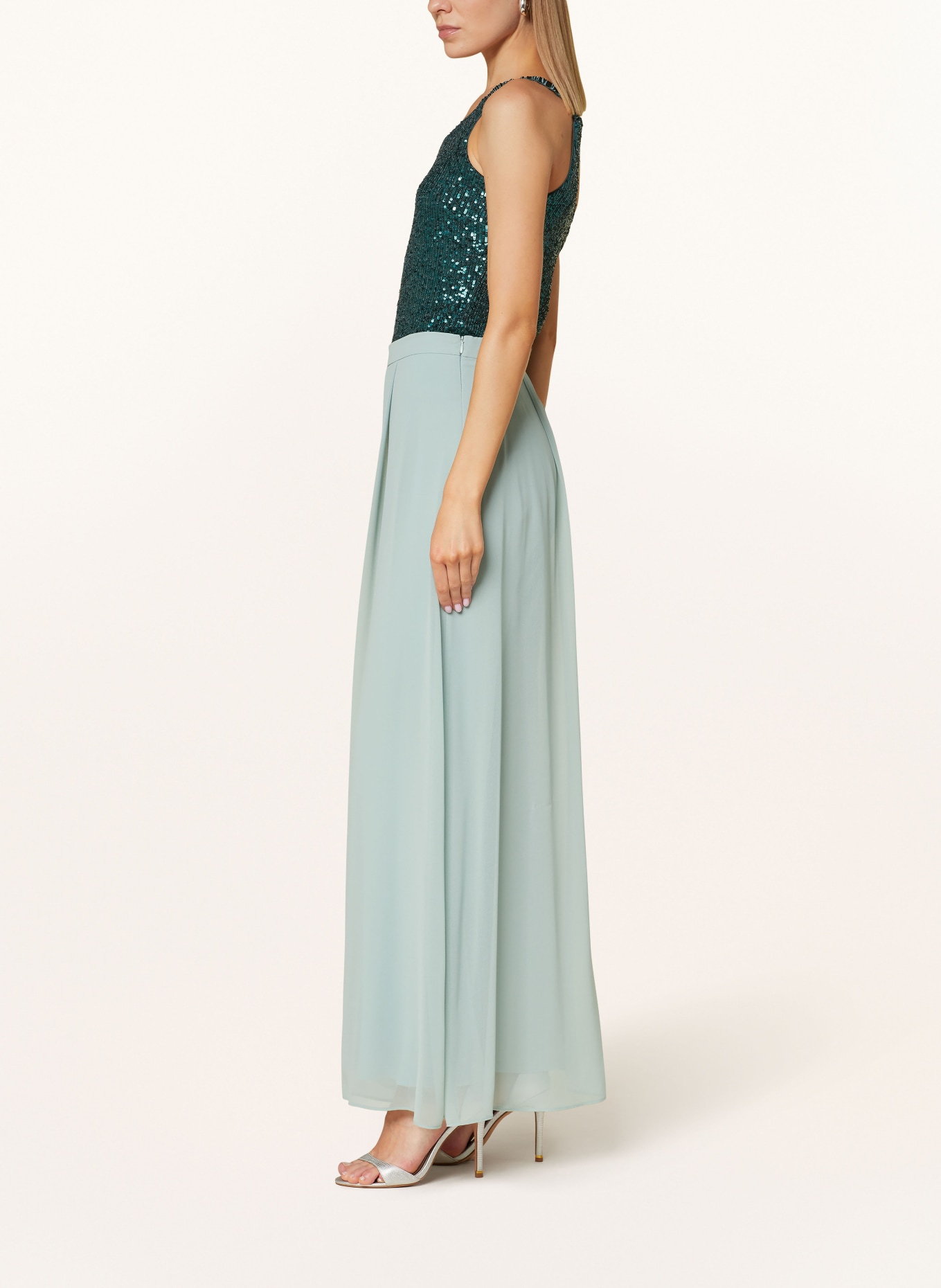 Vera Mont Wide leg trousers made of jersey, Color: MINT (Image 4)