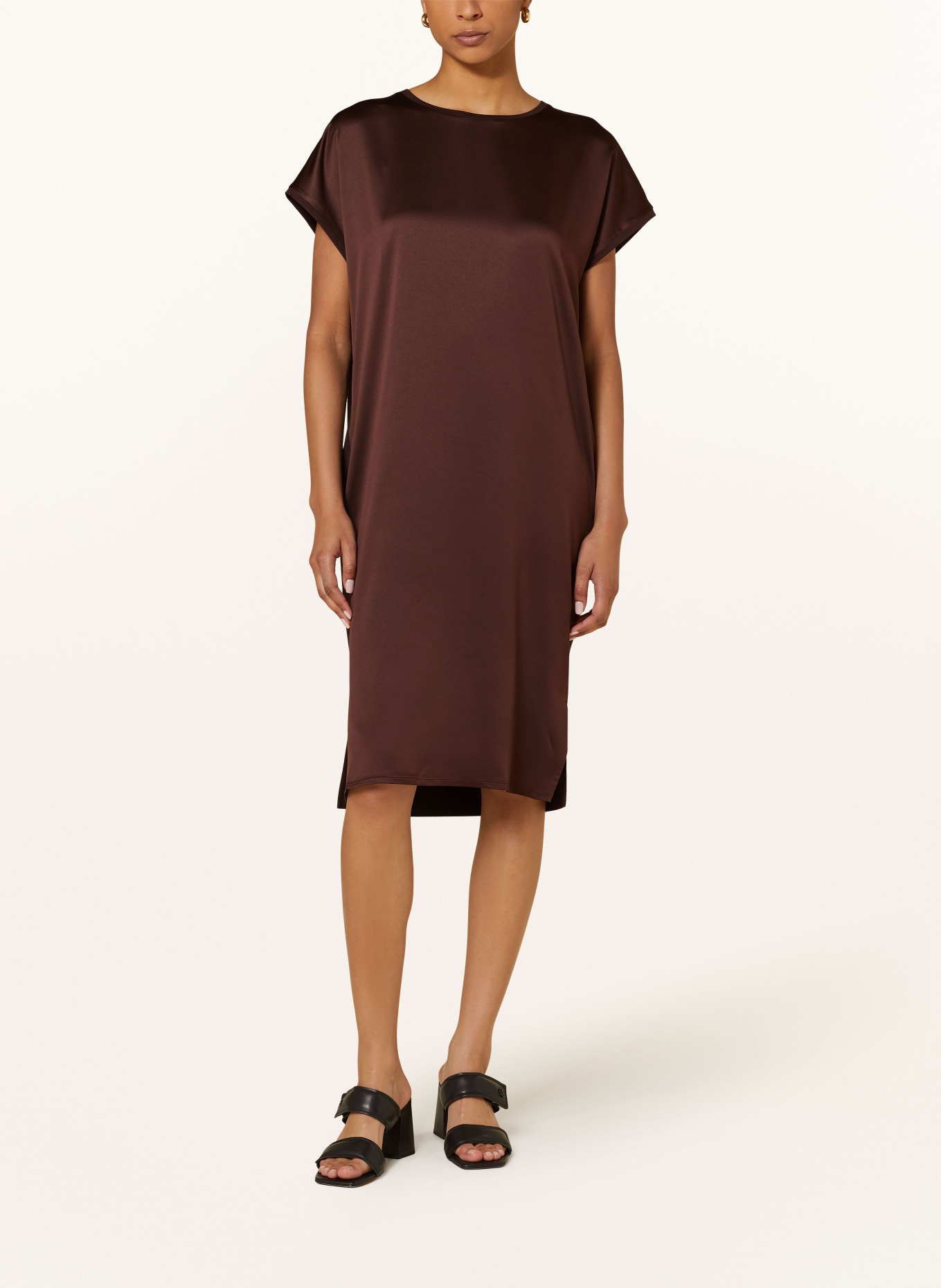 JOOP! Kleid im Materialmix, Farbe: DUNKELBRAUN (Bild 2)