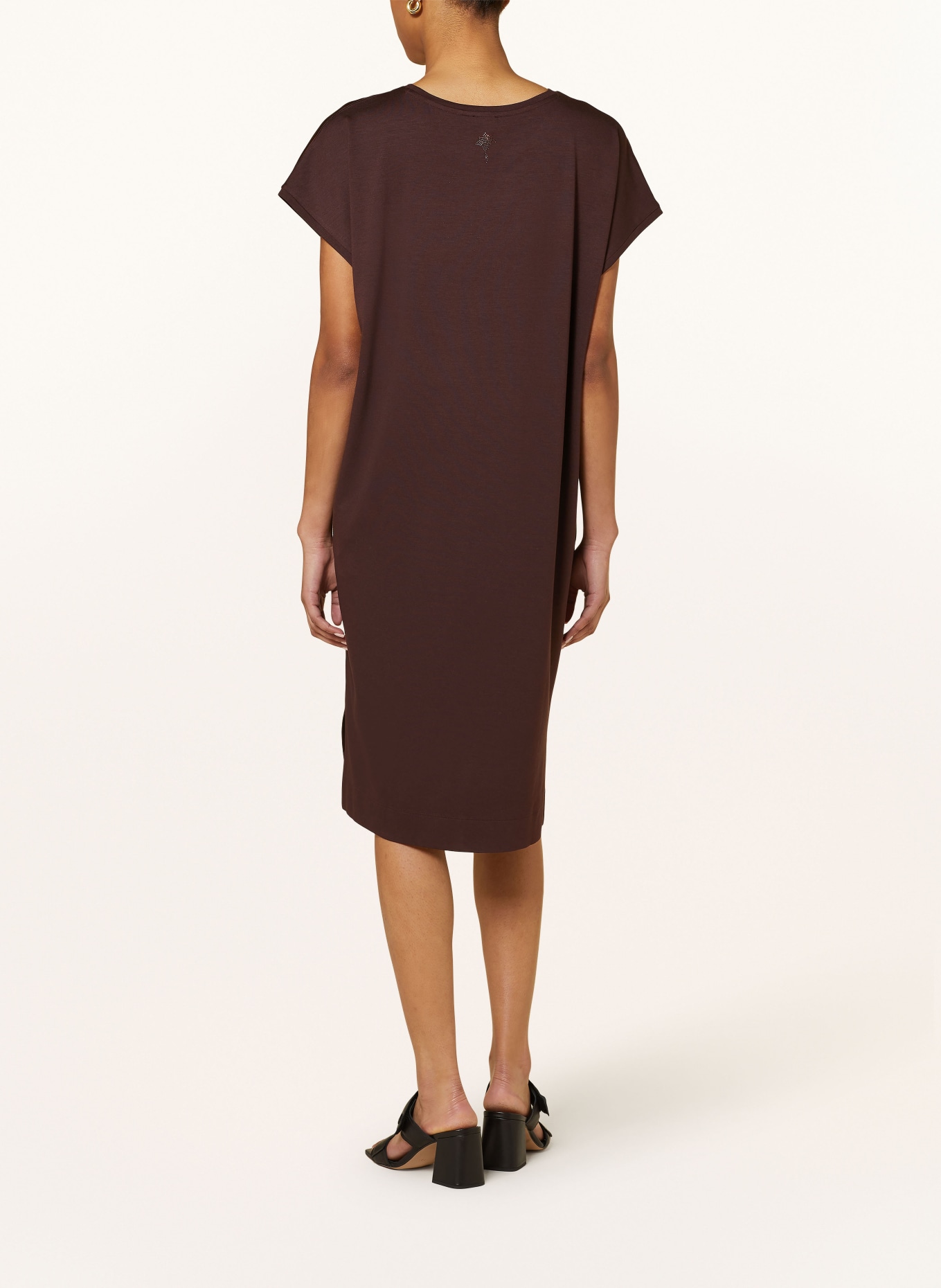 JOOP! Kleid im Materialmix, Farbe: DUNKELBRAUN (Bild 3)