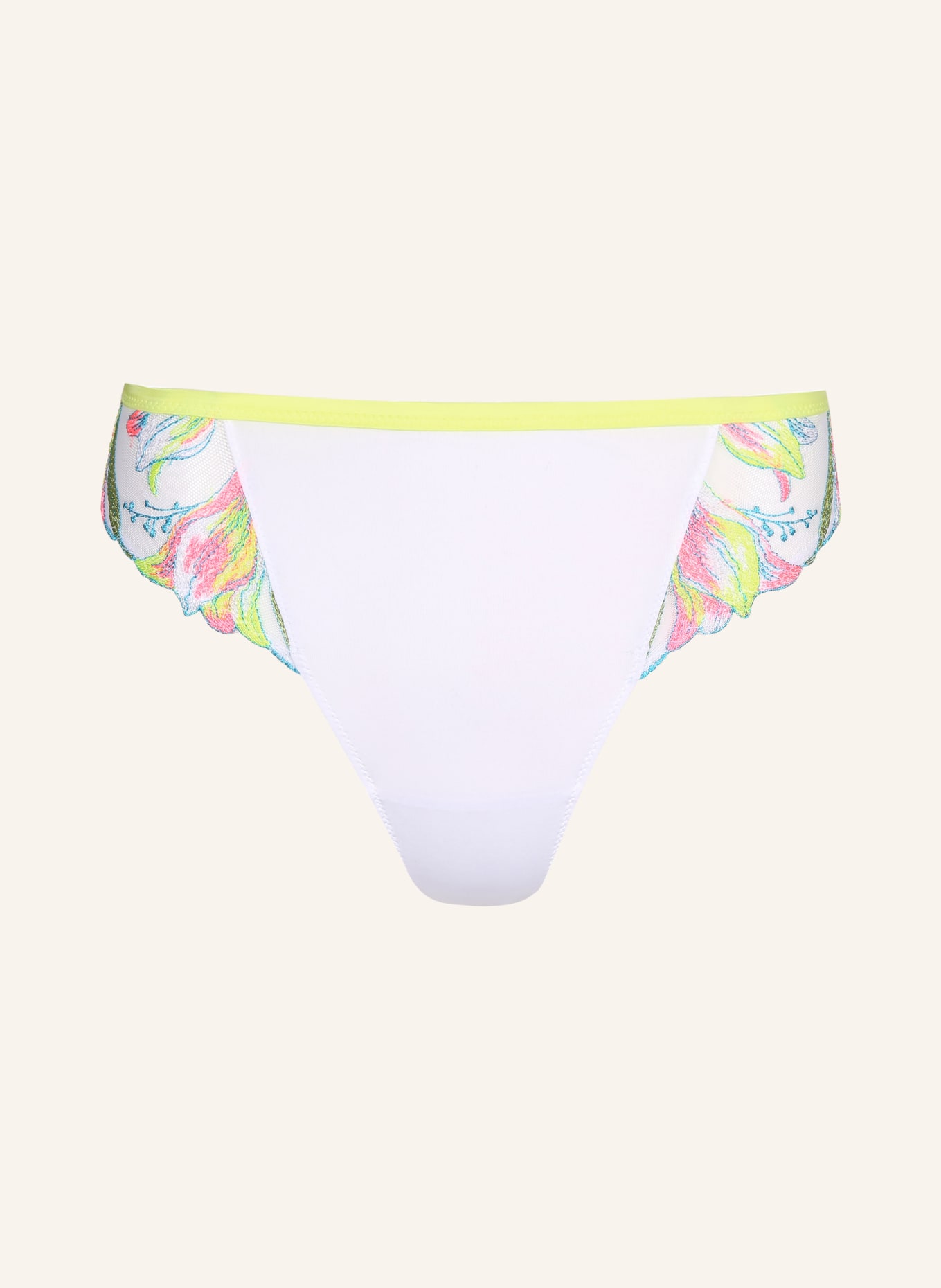 MARIE JO Thong YOLY, Color: WHITE/ NEON YELLOW/ NEON PINK (Image 1)