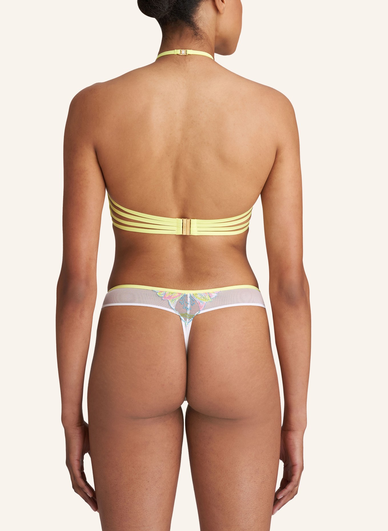 MARIE JO Thong YOLY, Color: WHITE/ NEON YELLOW/ NEON PINK (Image 3)