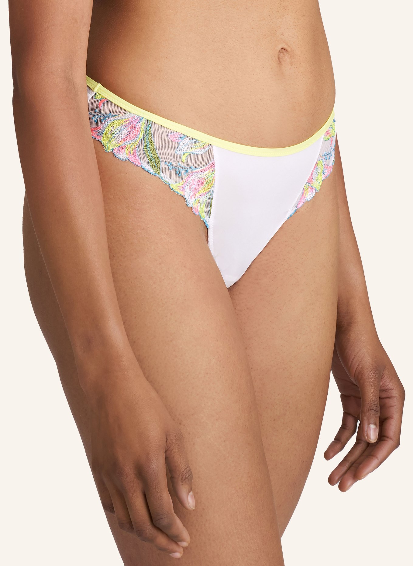 MARIE JO Thong YOLY, Color: WHITE/ NEON YELLOW/ NEON PINK (Image 4)