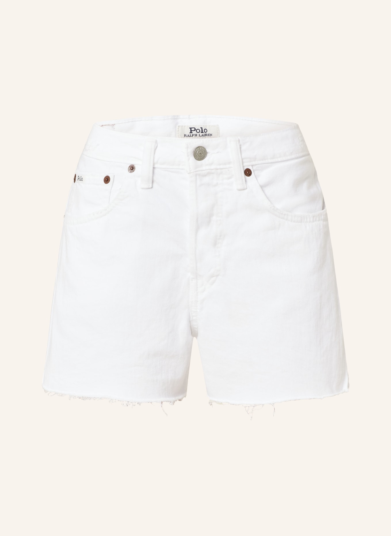 POLO RALPH LAUREN Denim shorts, Color: WHITE (Image 1)