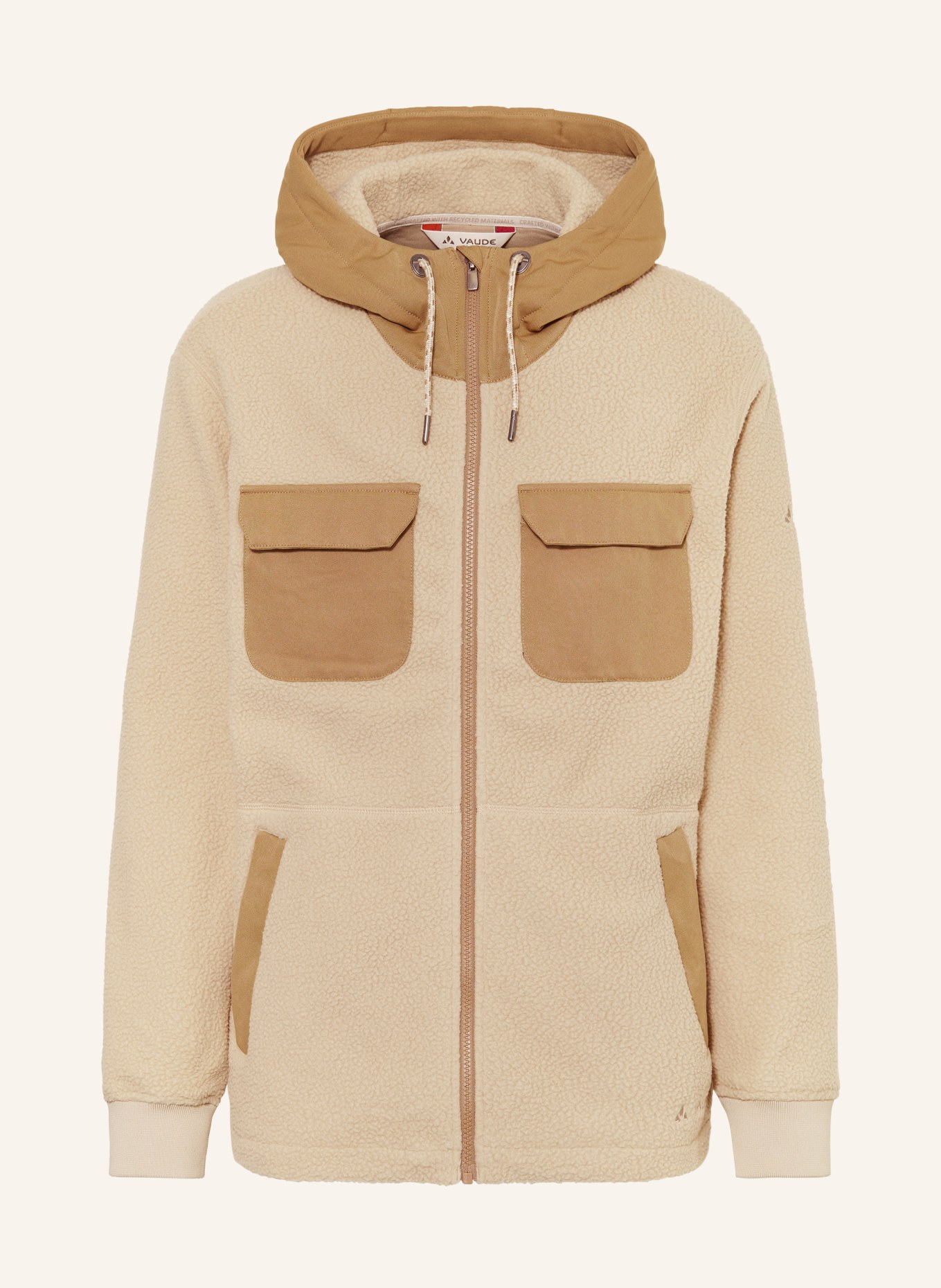 VAUDE Fleece jacket MANUKAU III, Color: BEIGE/ CREAM (Image 1)