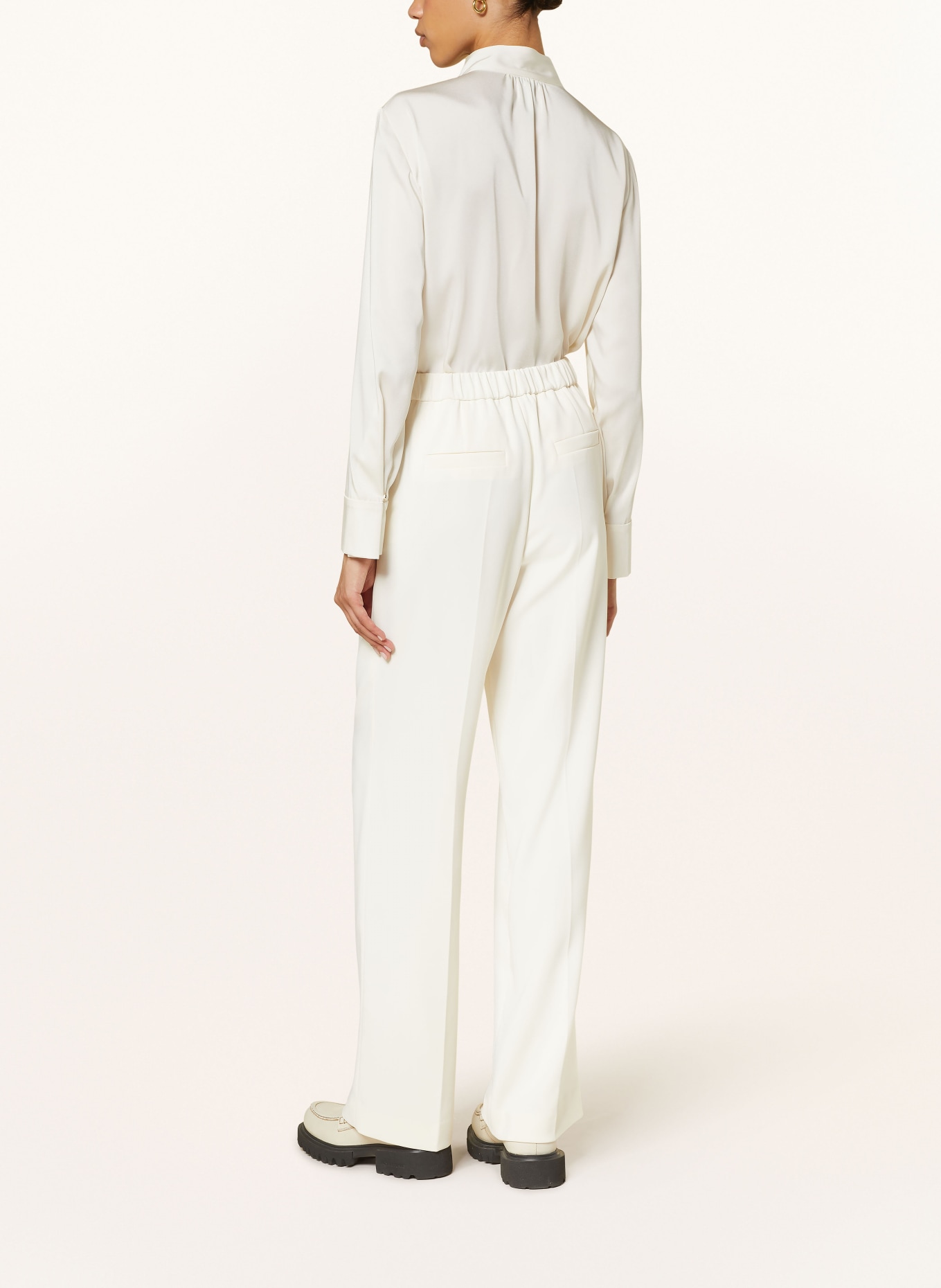 MARC CAIN Wide leg trousers, Color: 112 bright ecru (Image 3)