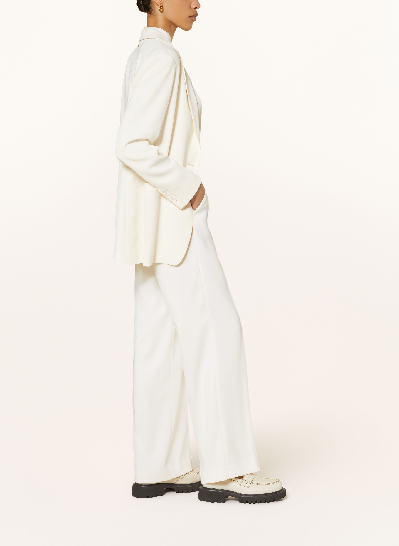 MARC CAIN Wide leg trousers, Color: 112 bright ecru (Image 4)