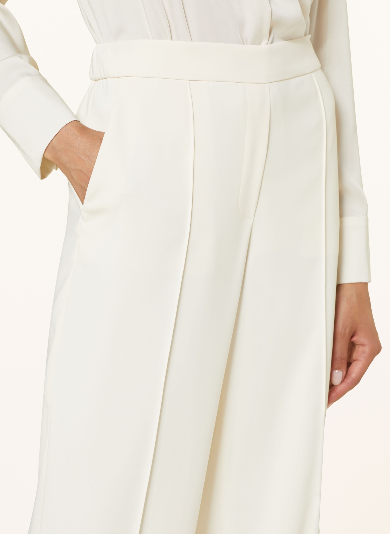 MARC CAIN Wide leg trousers, Color: 112 bright ecru (Image 5)