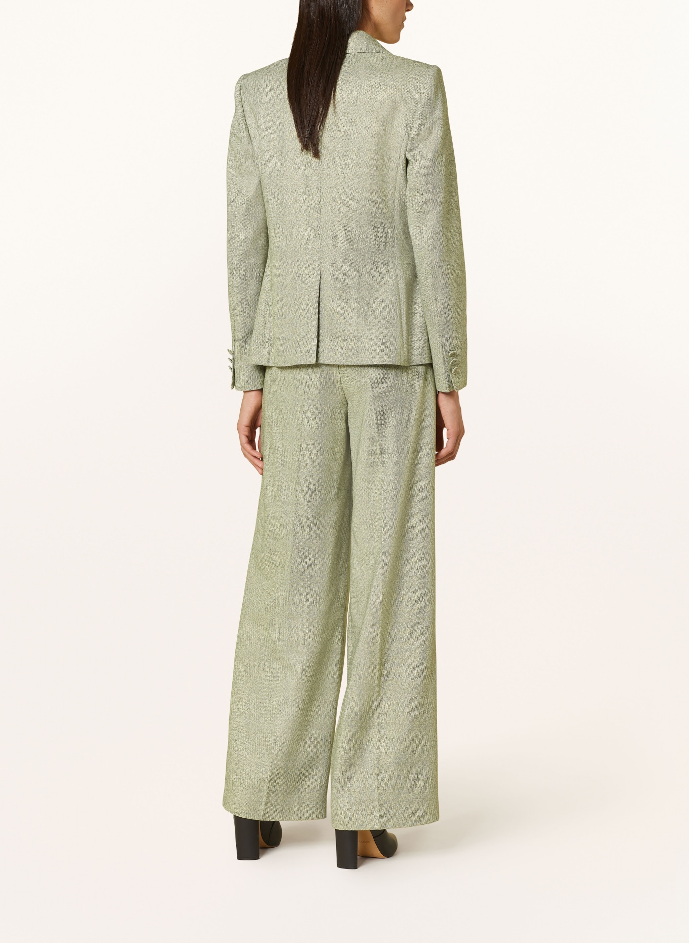 MARC CAIN Blazer with glitter thread, Color: LIGHT GREEN (Image 3)