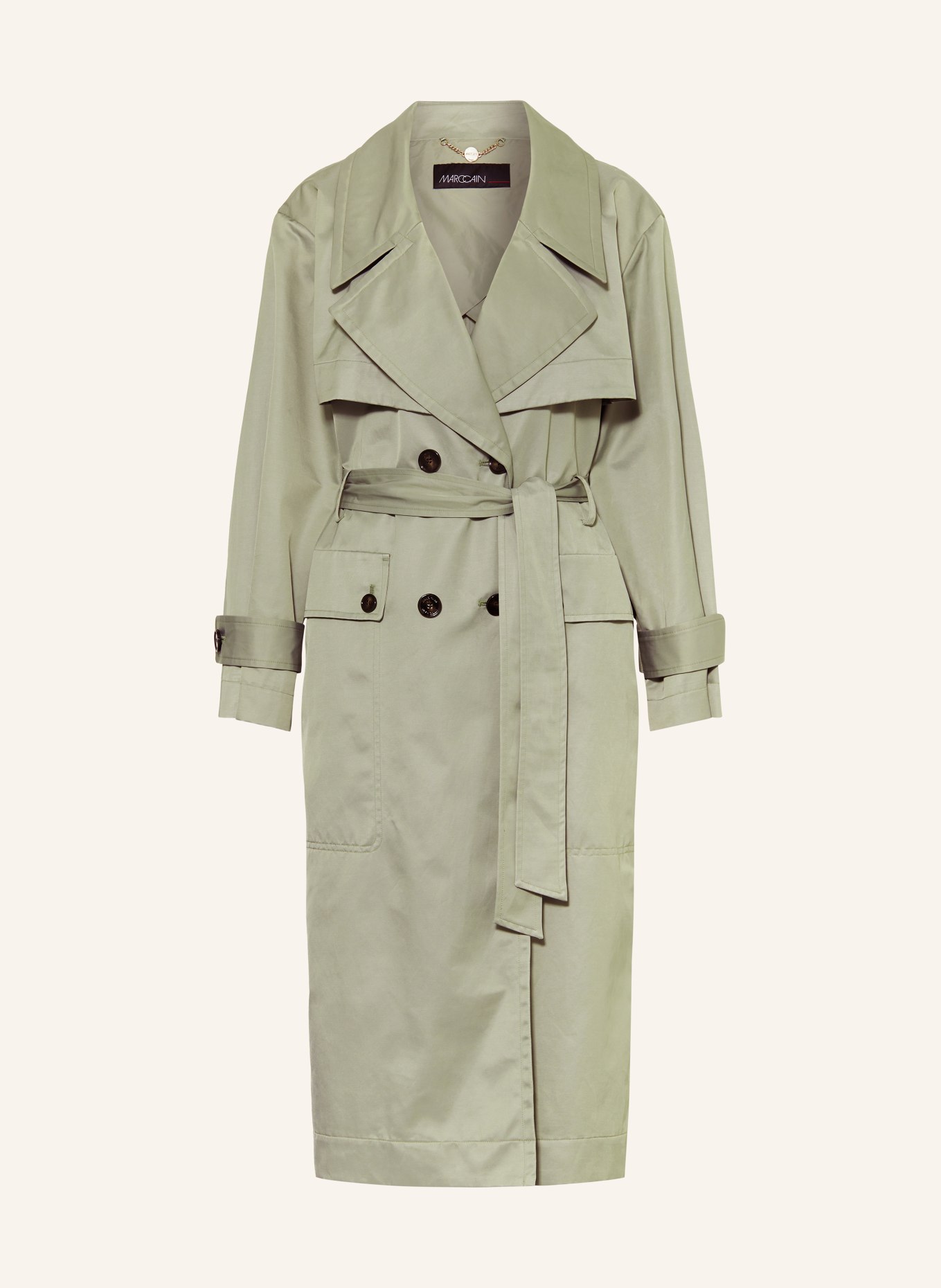 MARC CAIN Trenchcoat: HELLGRÜN