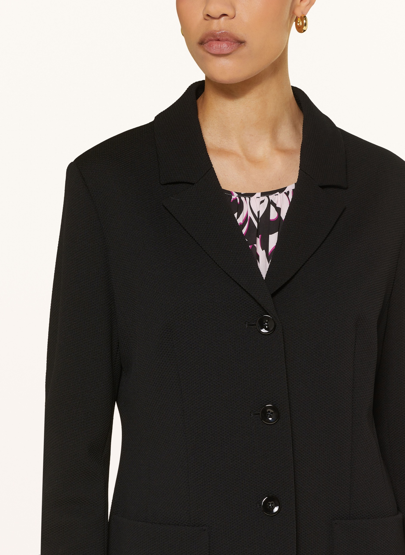 MARC CAIN Piqué-Blazer, Farbe: 900 BLACK (Bild 4)