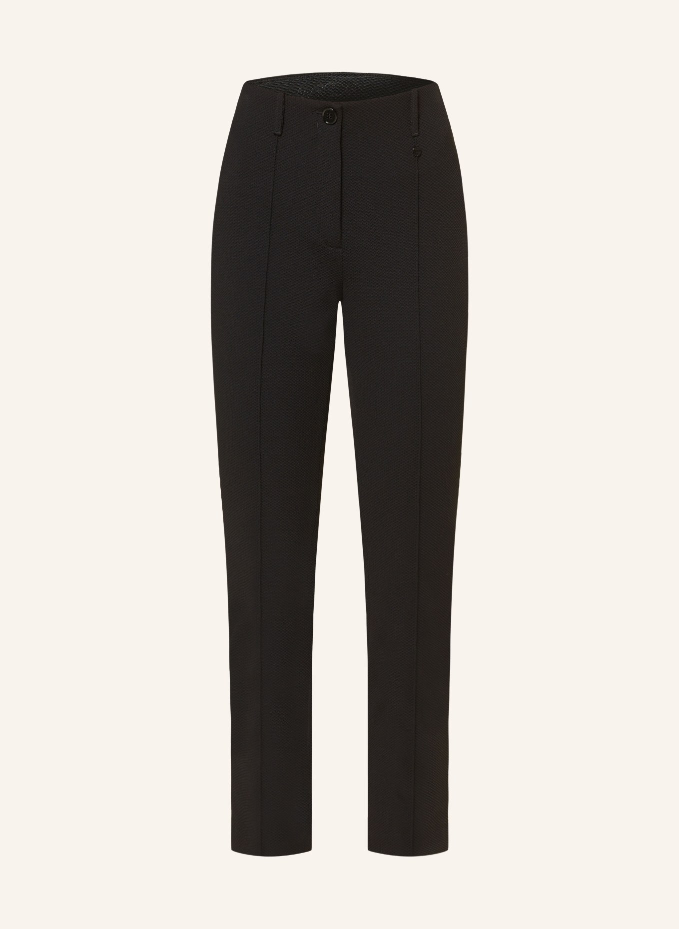 MARC CAIN Piqué trousers, Color: 900 BLACK (Image 1)