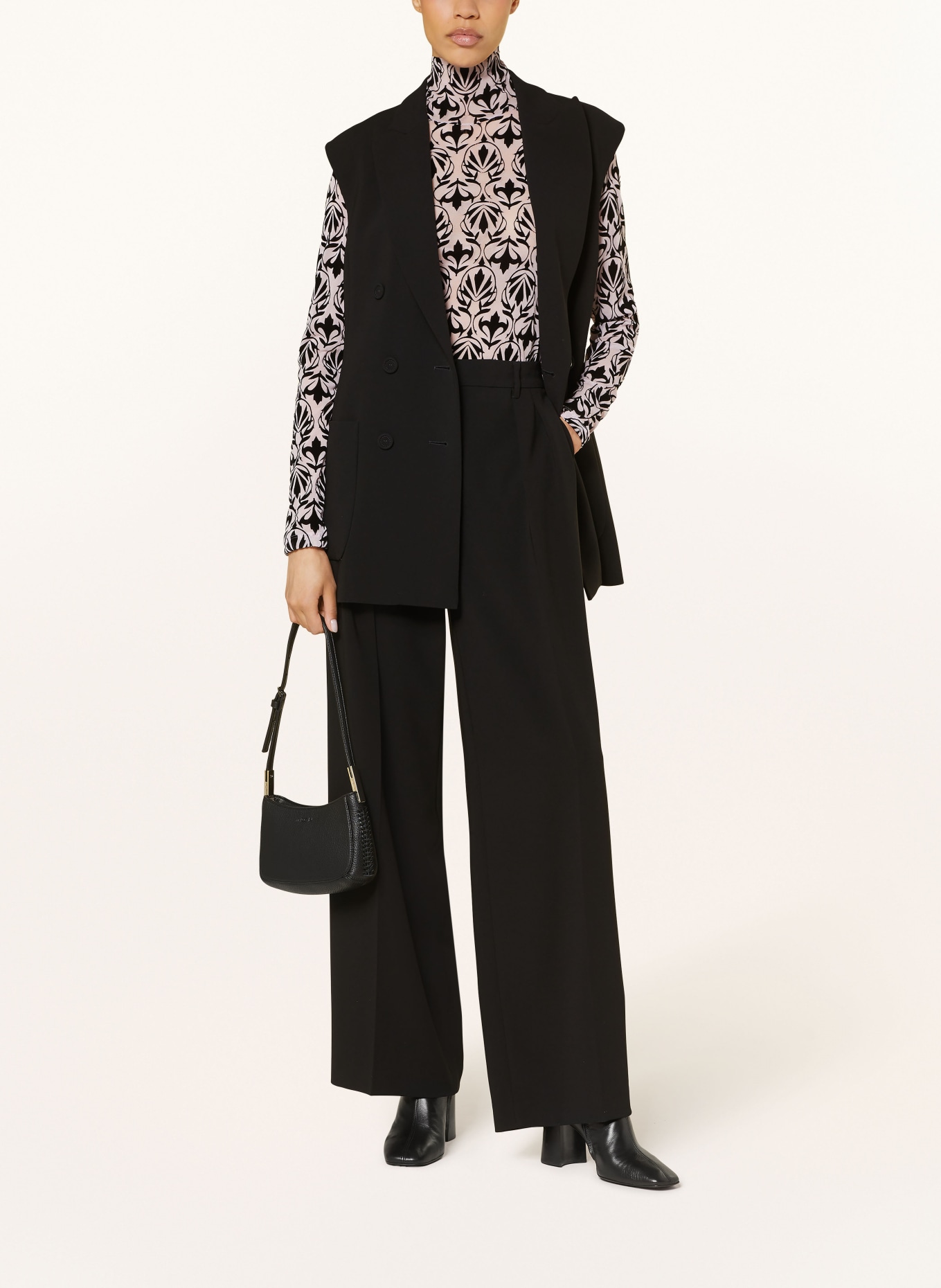 MARC CAIN Wide leg trousers, Color: 900 BLACK (Image 2)