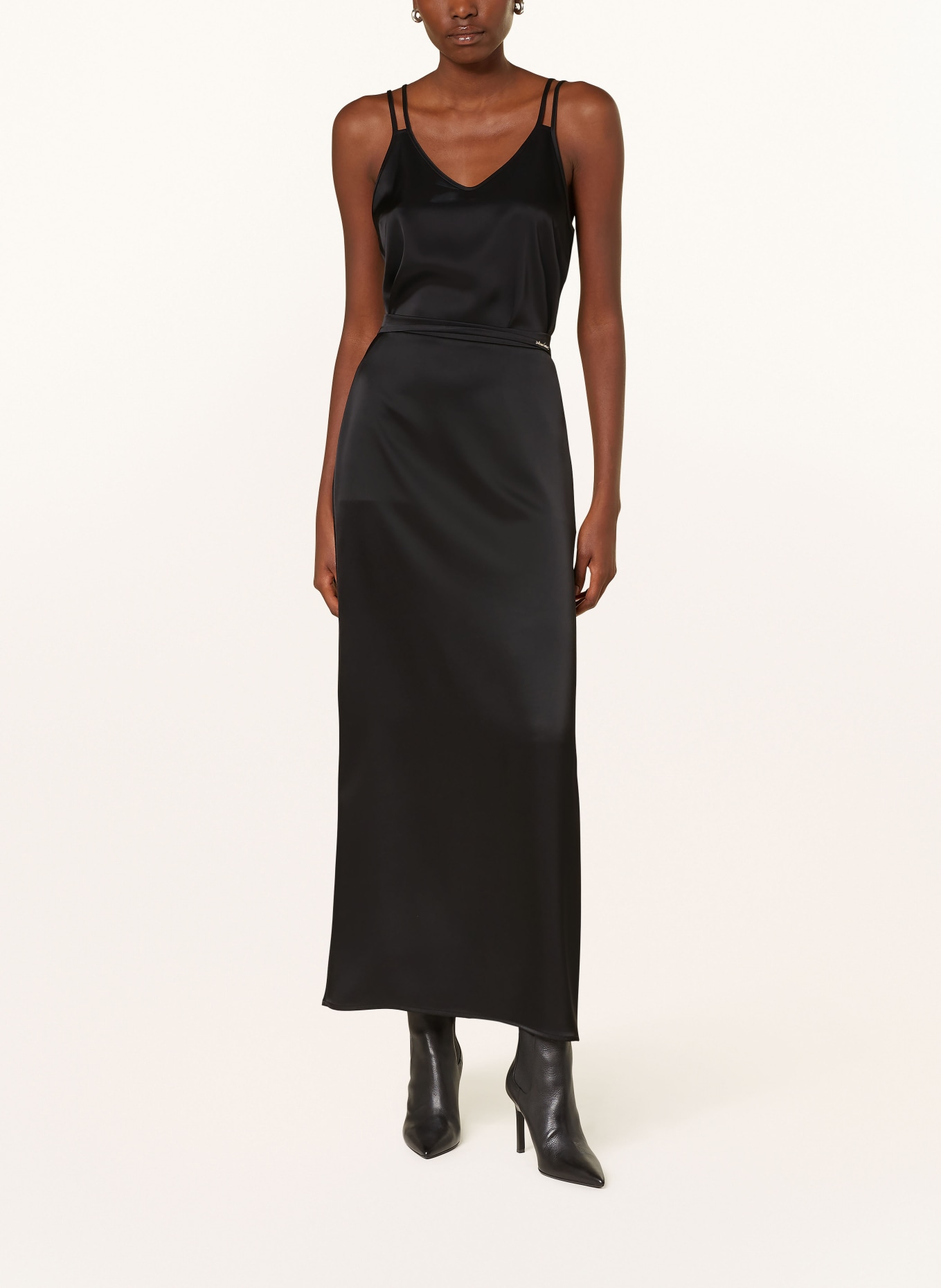 MARC CAIN Satin skirt, Color: 900 BLACK (Image 2)