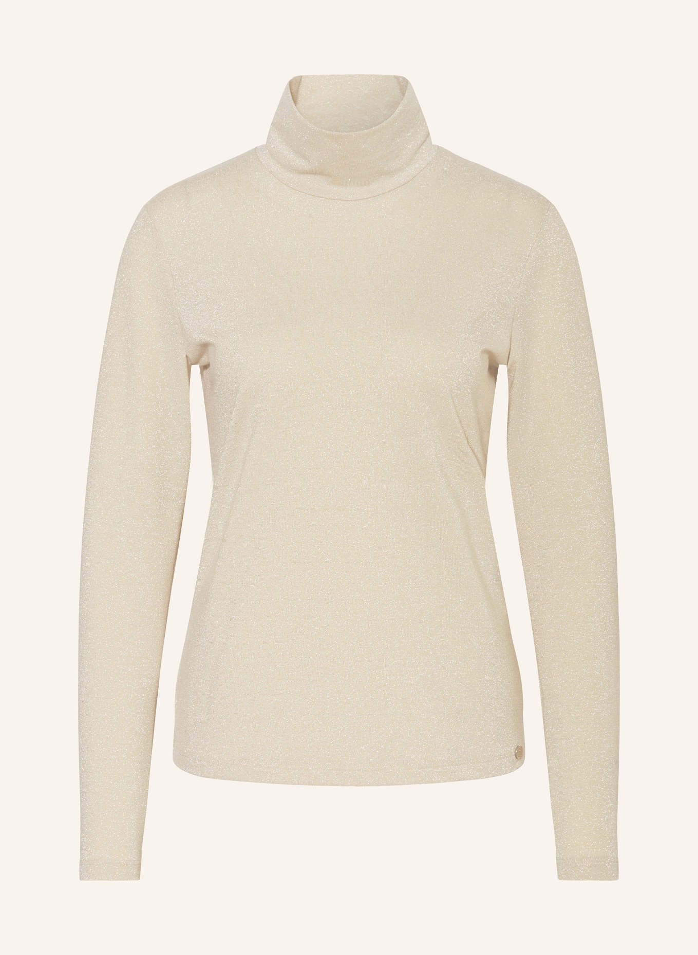 MARC CAIN Long sleeve shirt with glitter thread: 182 smoke