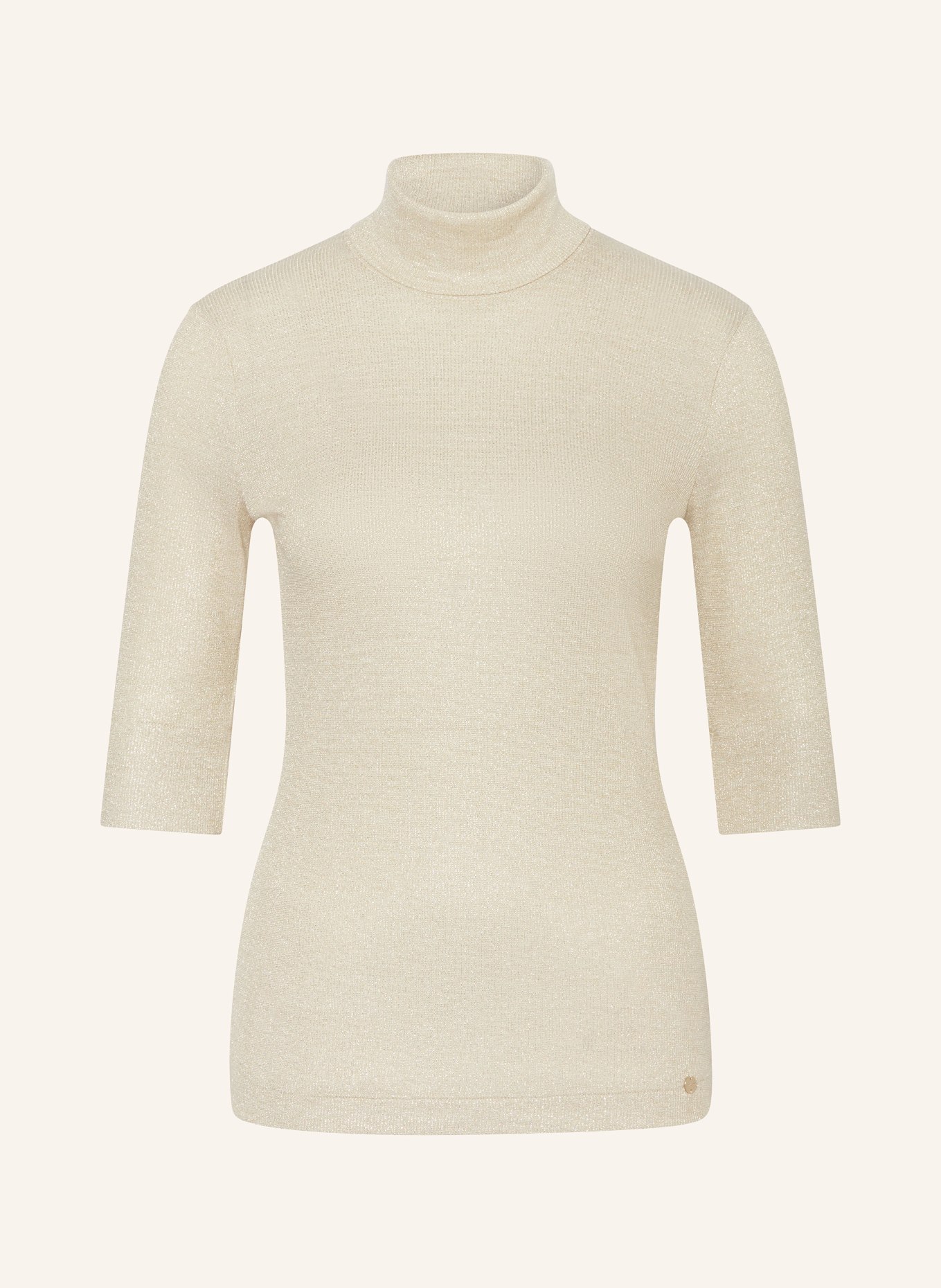 MARC CAIN Shirt with glitter thread and 3/4 sleeves, Color: GOLD (Image 1)