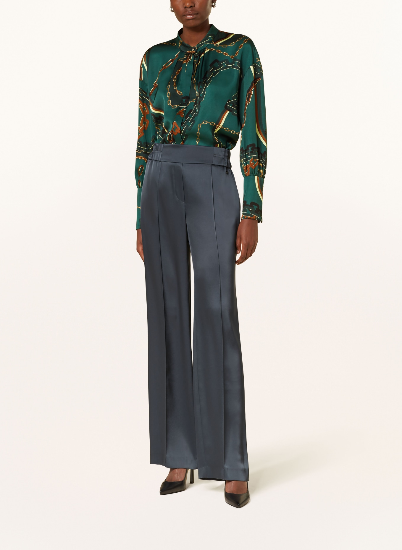 MARC CAIN Satinbluse in 559 soft forest