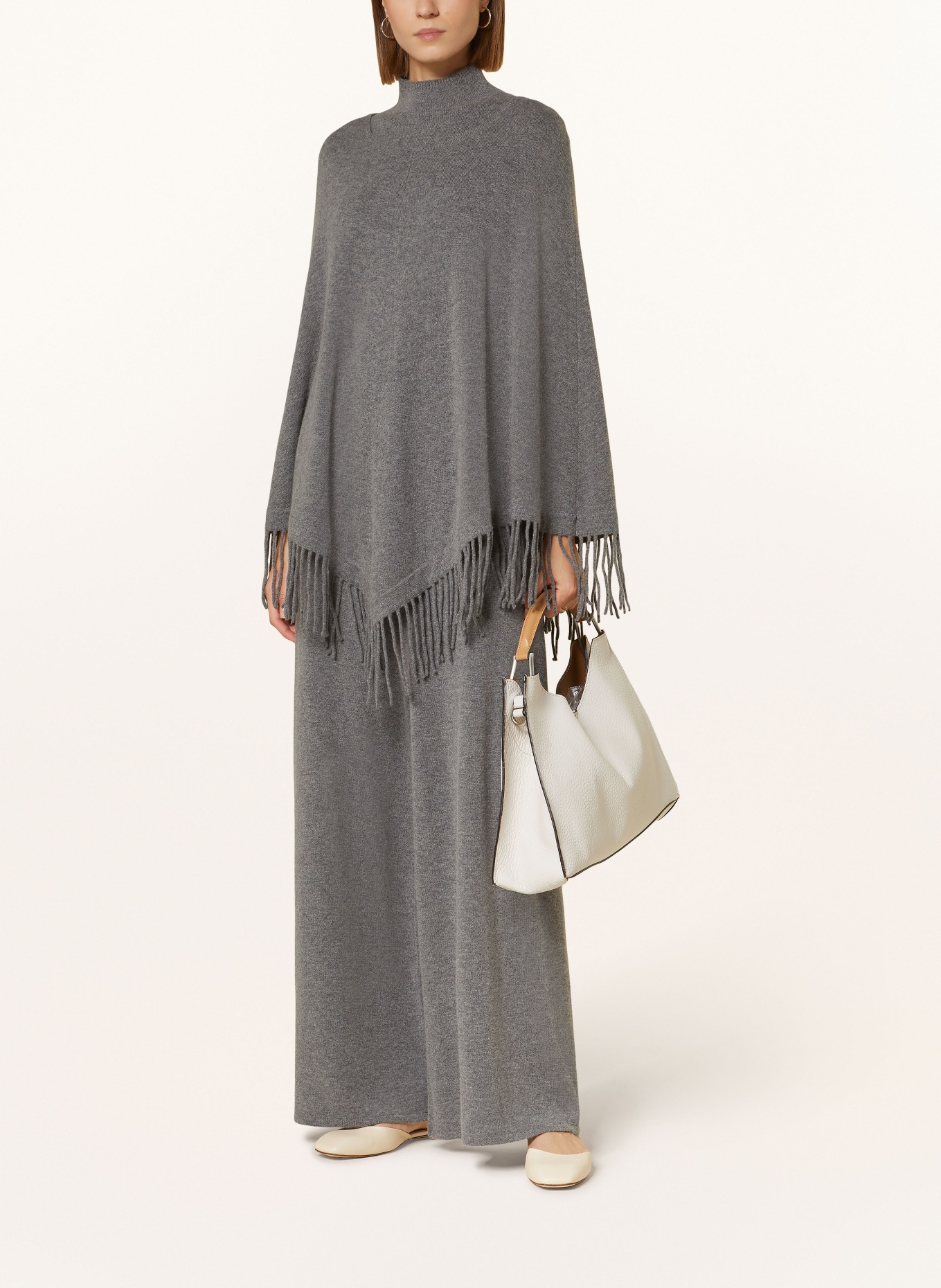 lilienfels Poncho with cashmere: GRAY