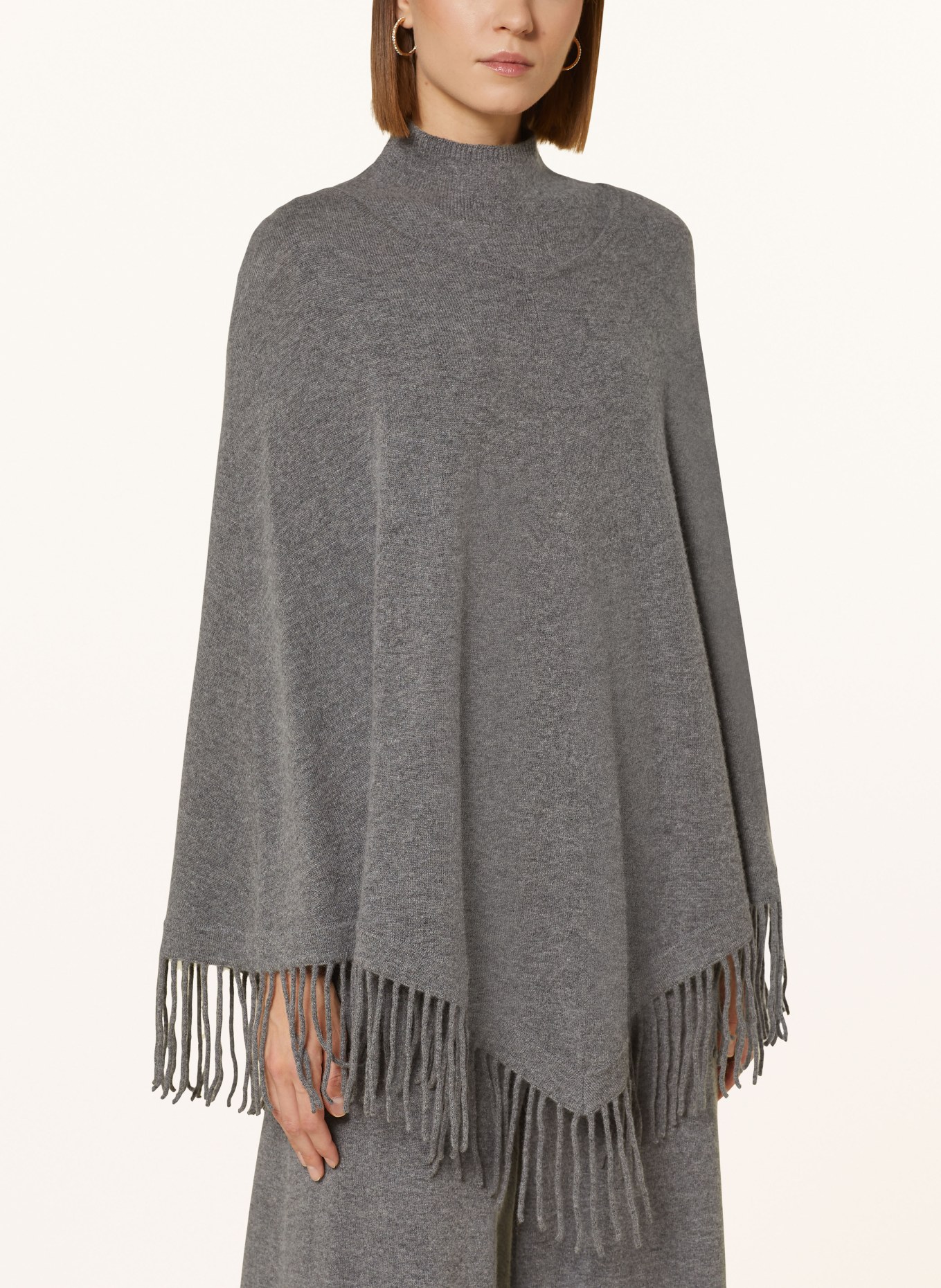 lilienfels Poncho with cashmere: GRAY