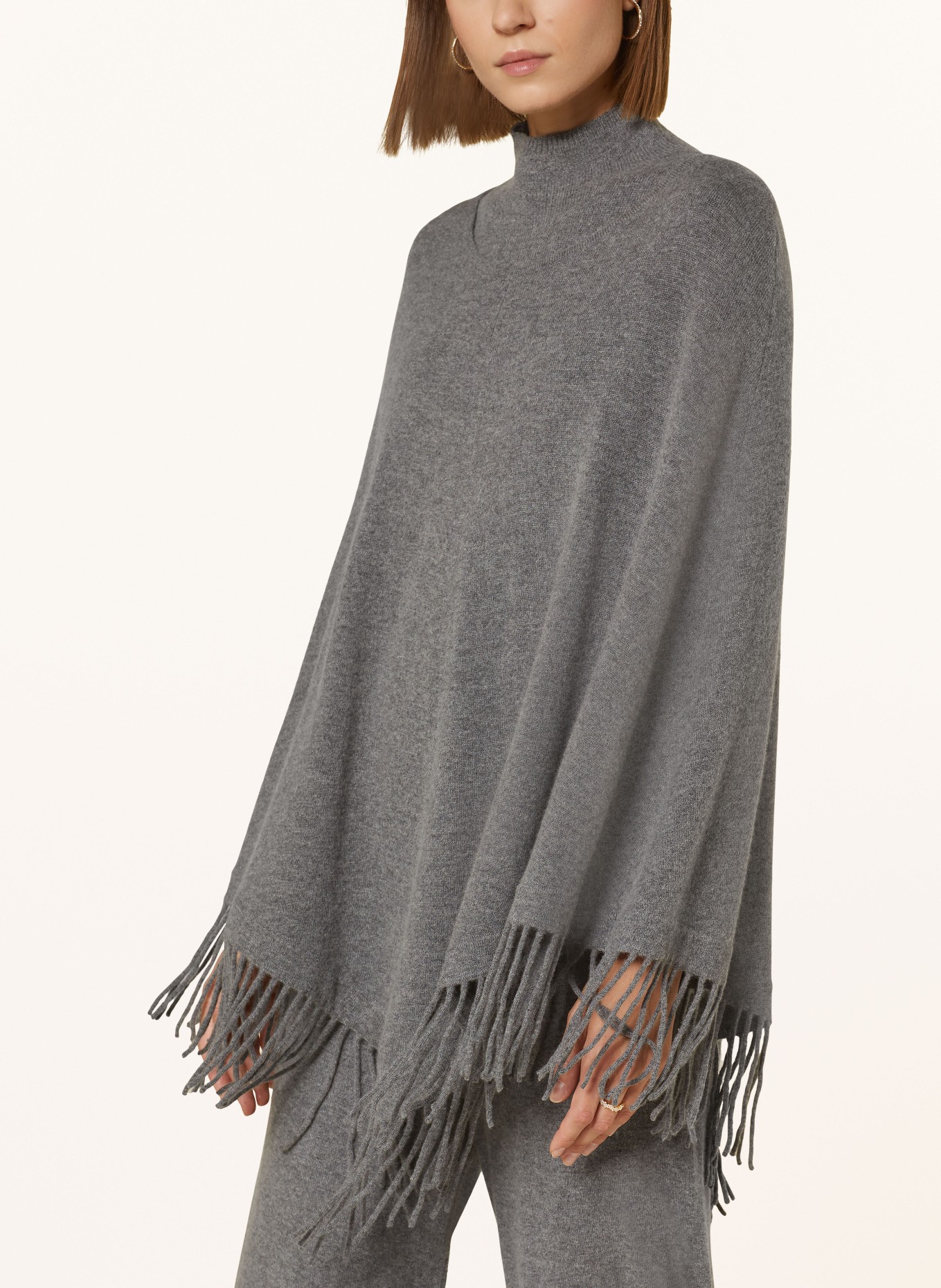 lilienfels Poncho with cashmere: GRAY
