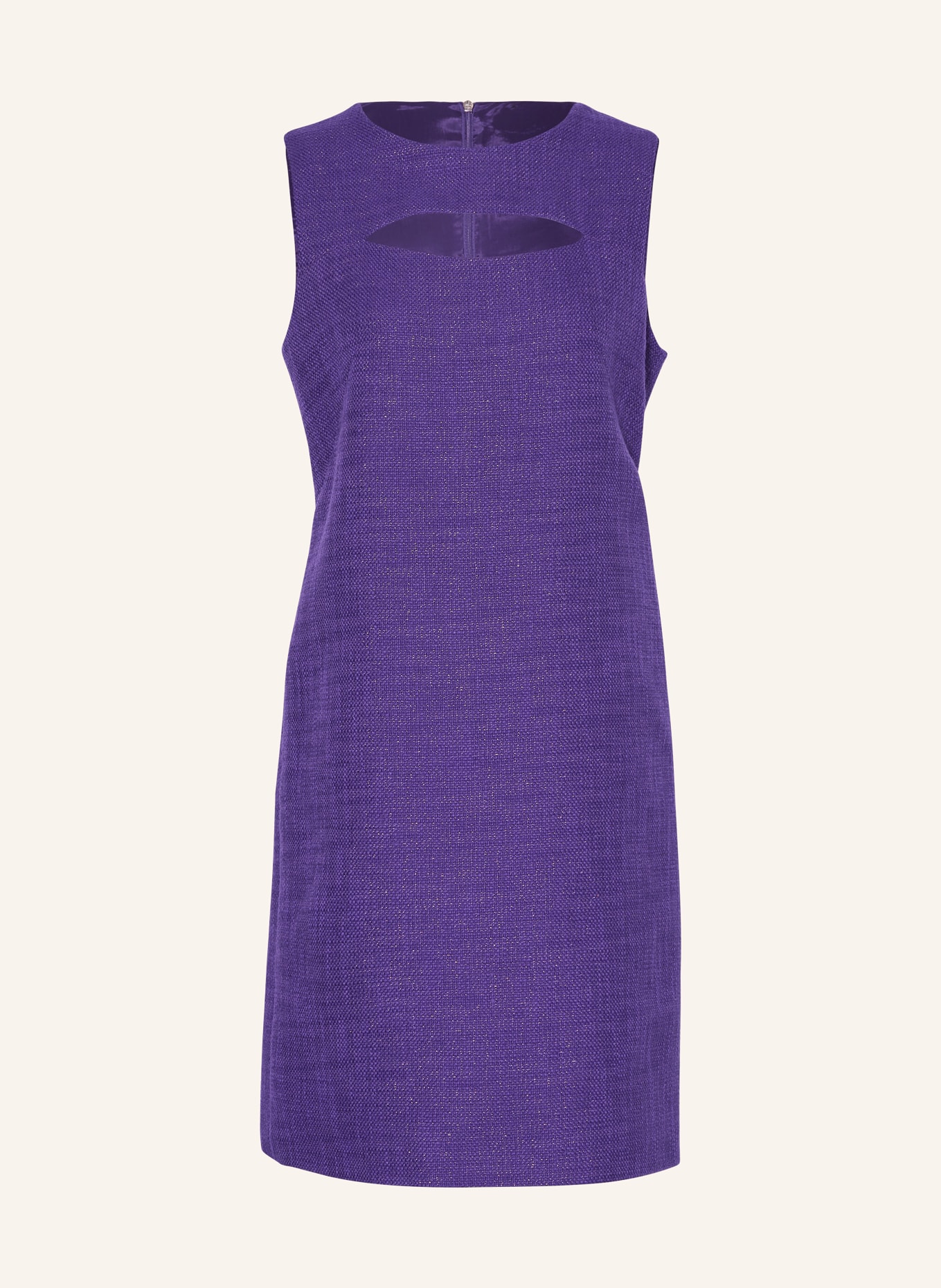 MARC CAIN Tweed-Kleid mit Glitzergarn: 748 deep purple