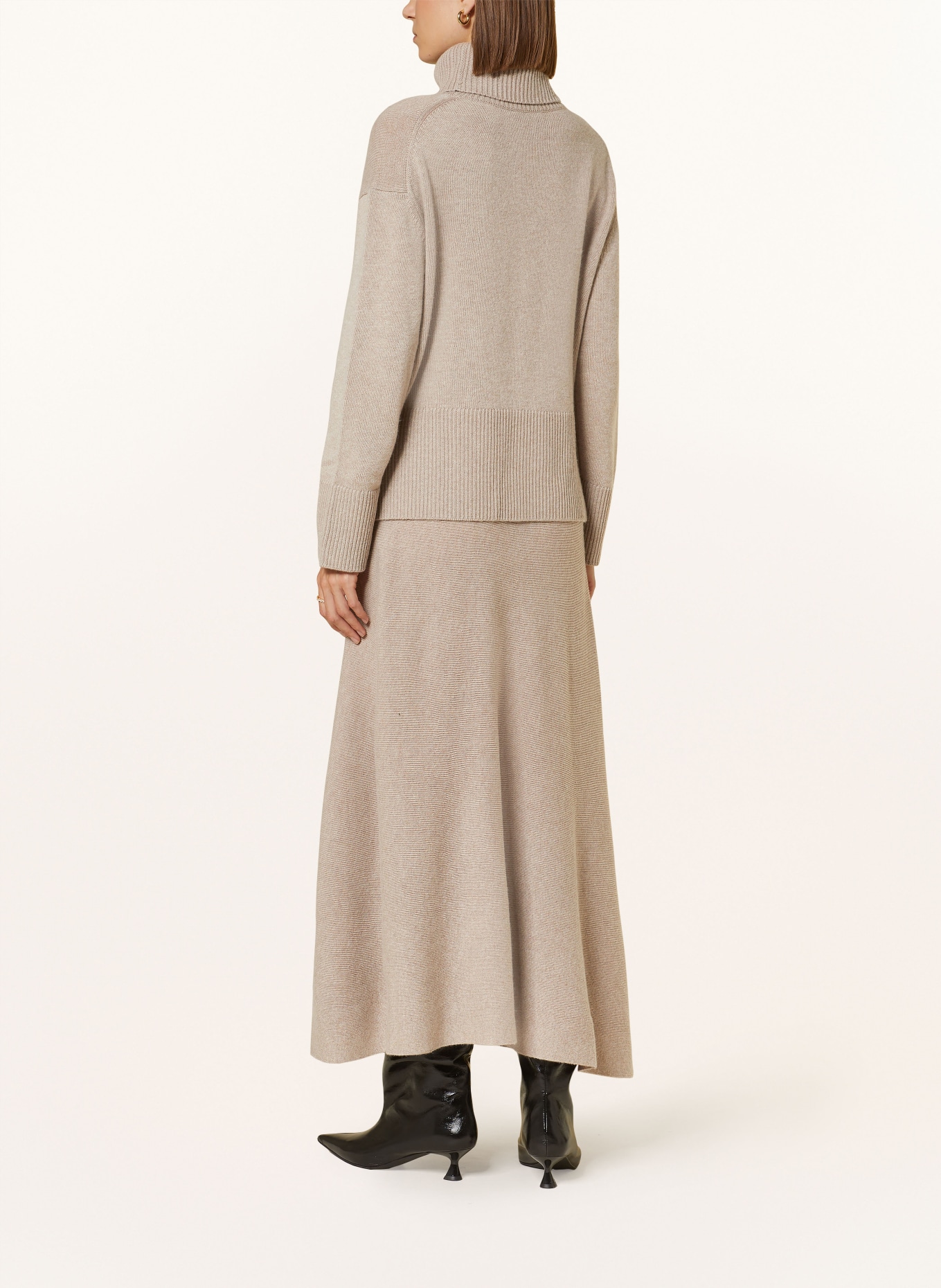 lilienfels Knit skirt with cashmere, Color: BEIGE (Image 3)