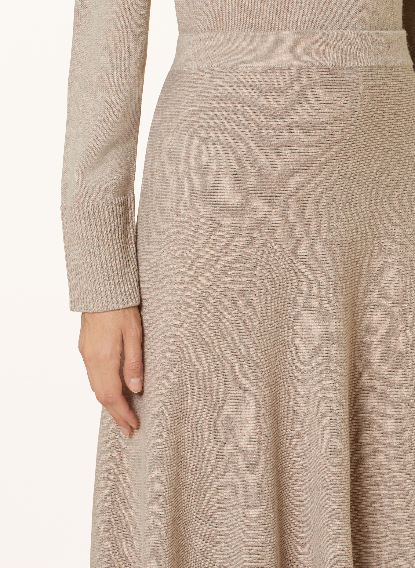 lilienfels Knit skirt with cashmere, Color: BEIGE (Image 5)