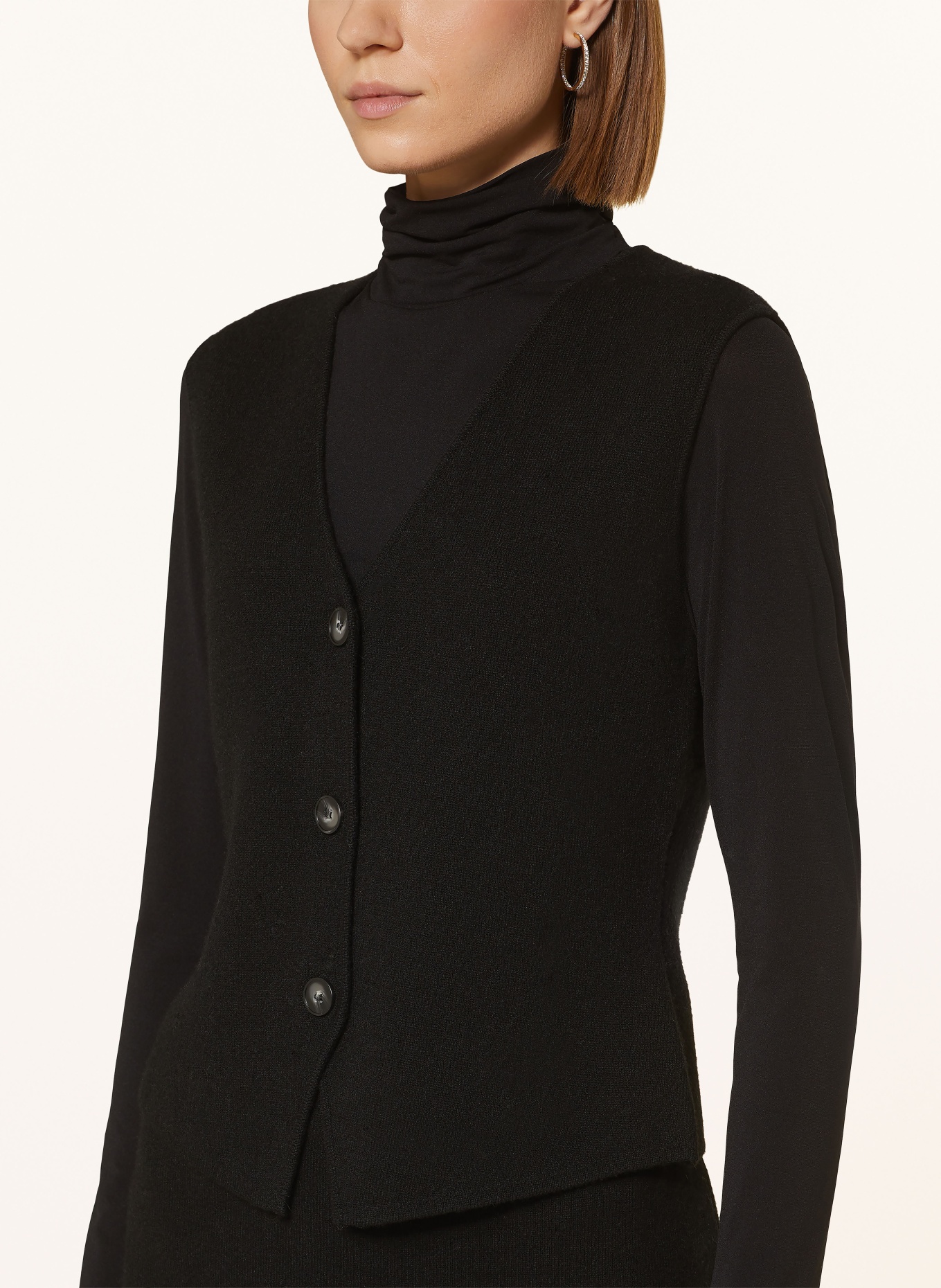 lilienfels Knit vest with cashmere, Color: BLACK (Image 4)